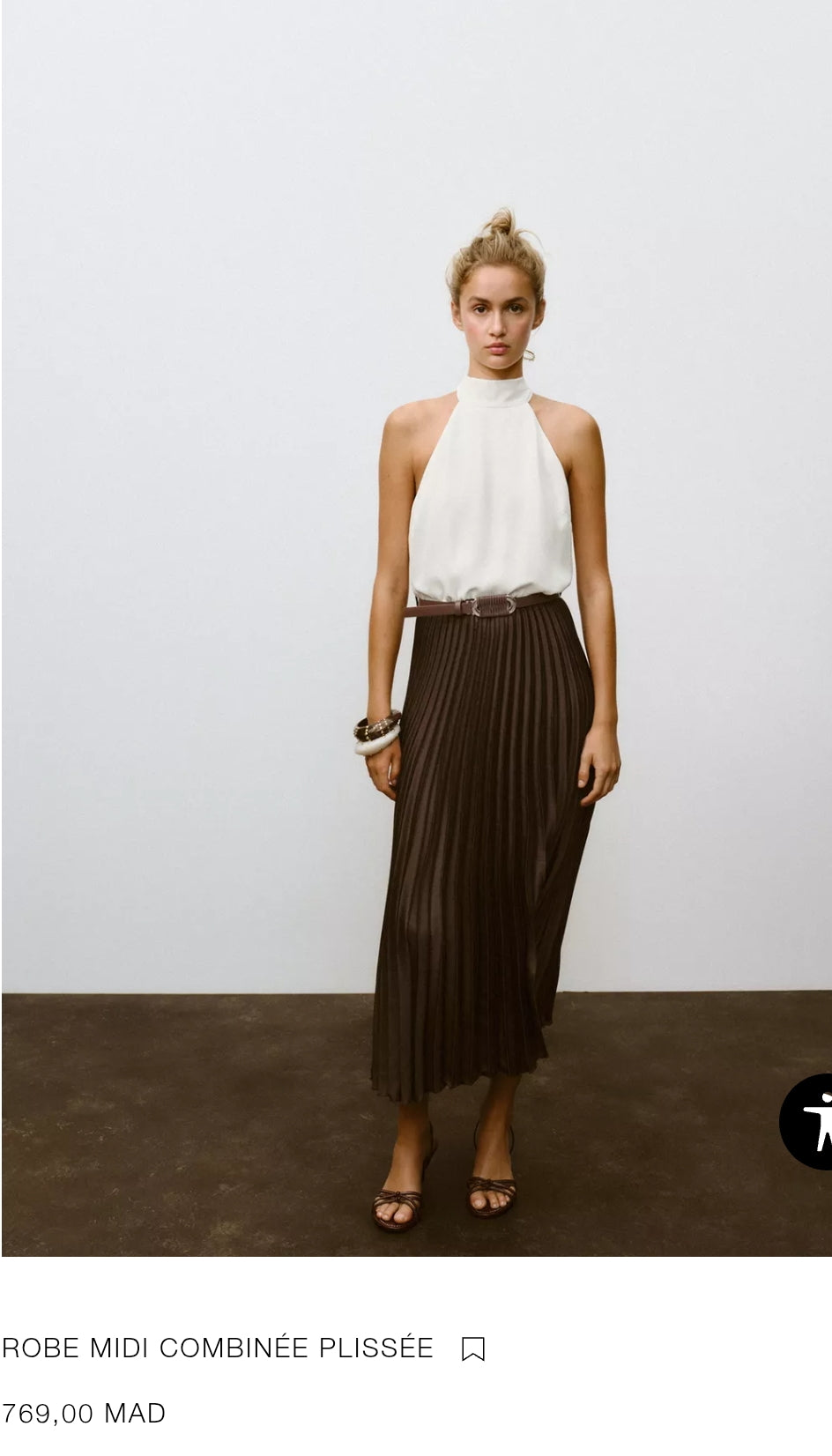 ROBE MIDI COMBINÉE PLISSÉE