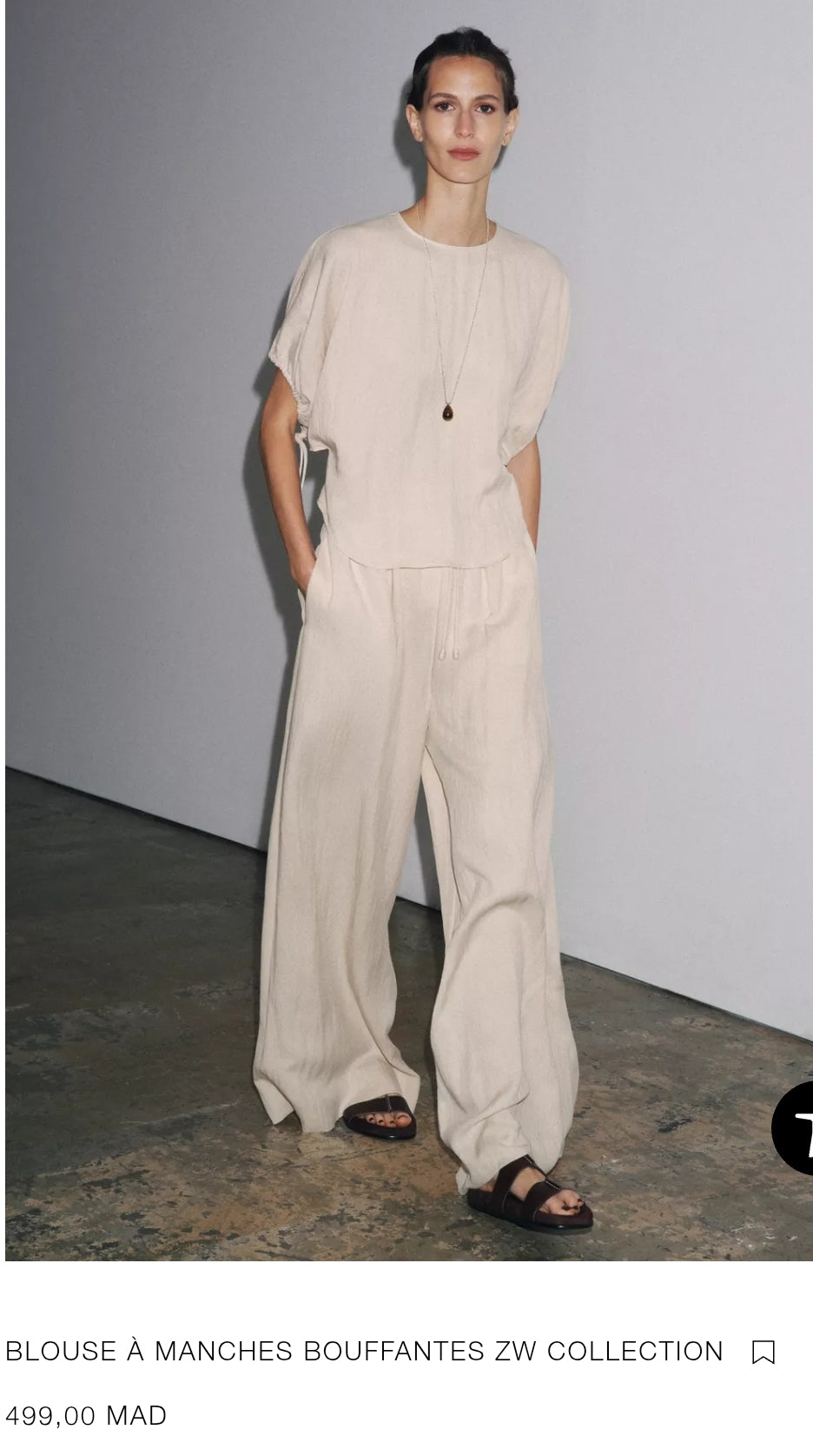 ENSEMBLE BLOUSE À MANCHES BOUFFANTES | PANTALON DE PYJAMA FLUIDE ZW COLLECTION