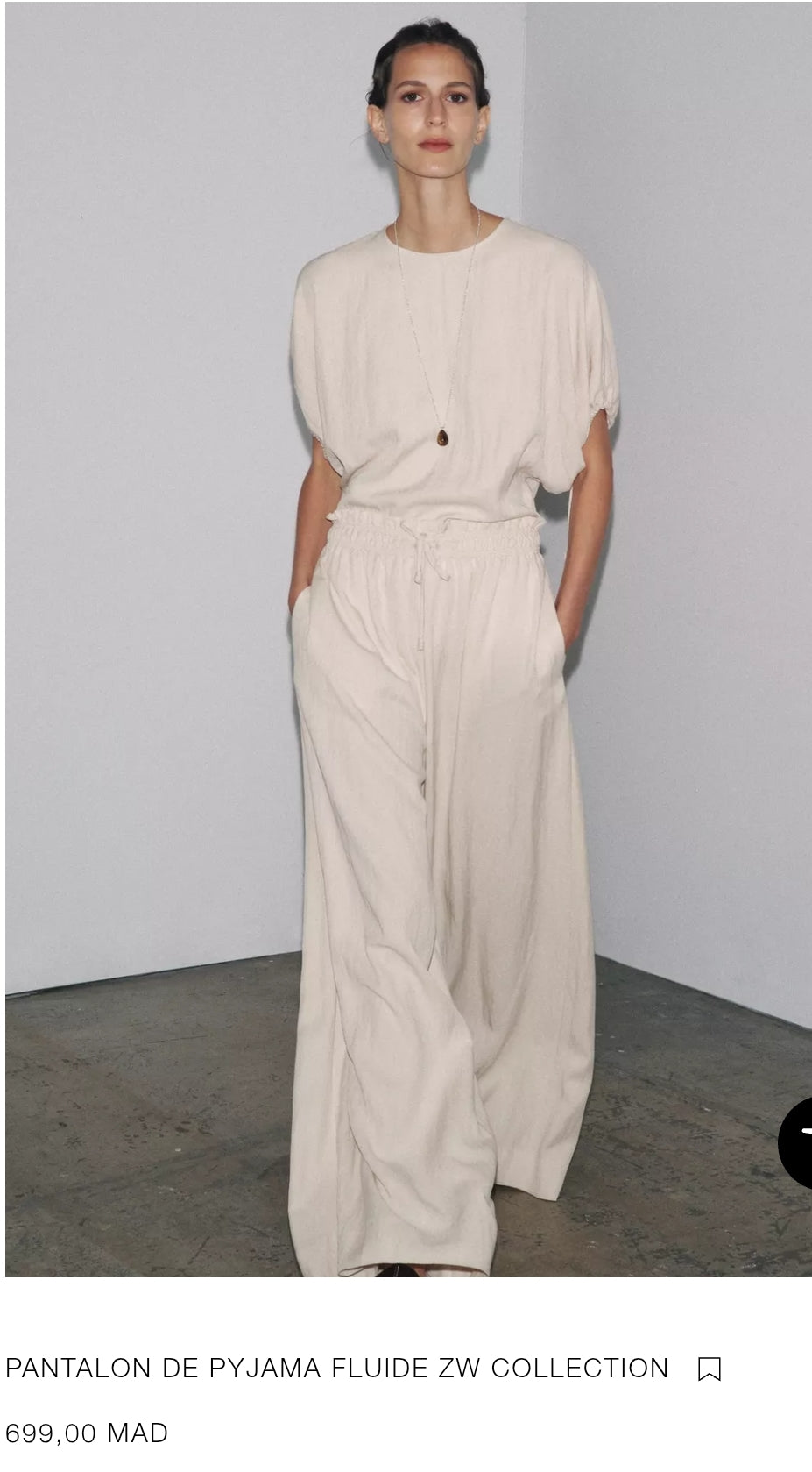 ENSEMBLE BLOUSE À MANCHES BOUFFANTES | PANTALON DE PYJAMA FLUIDE ZW COLLECTION