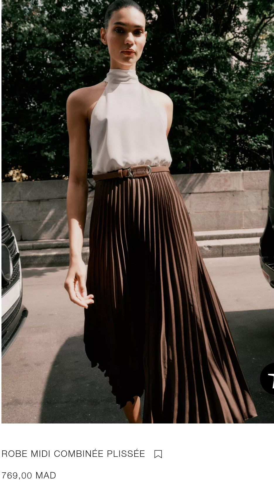 ROBE MIDI COMBINÉE PLISSÉE