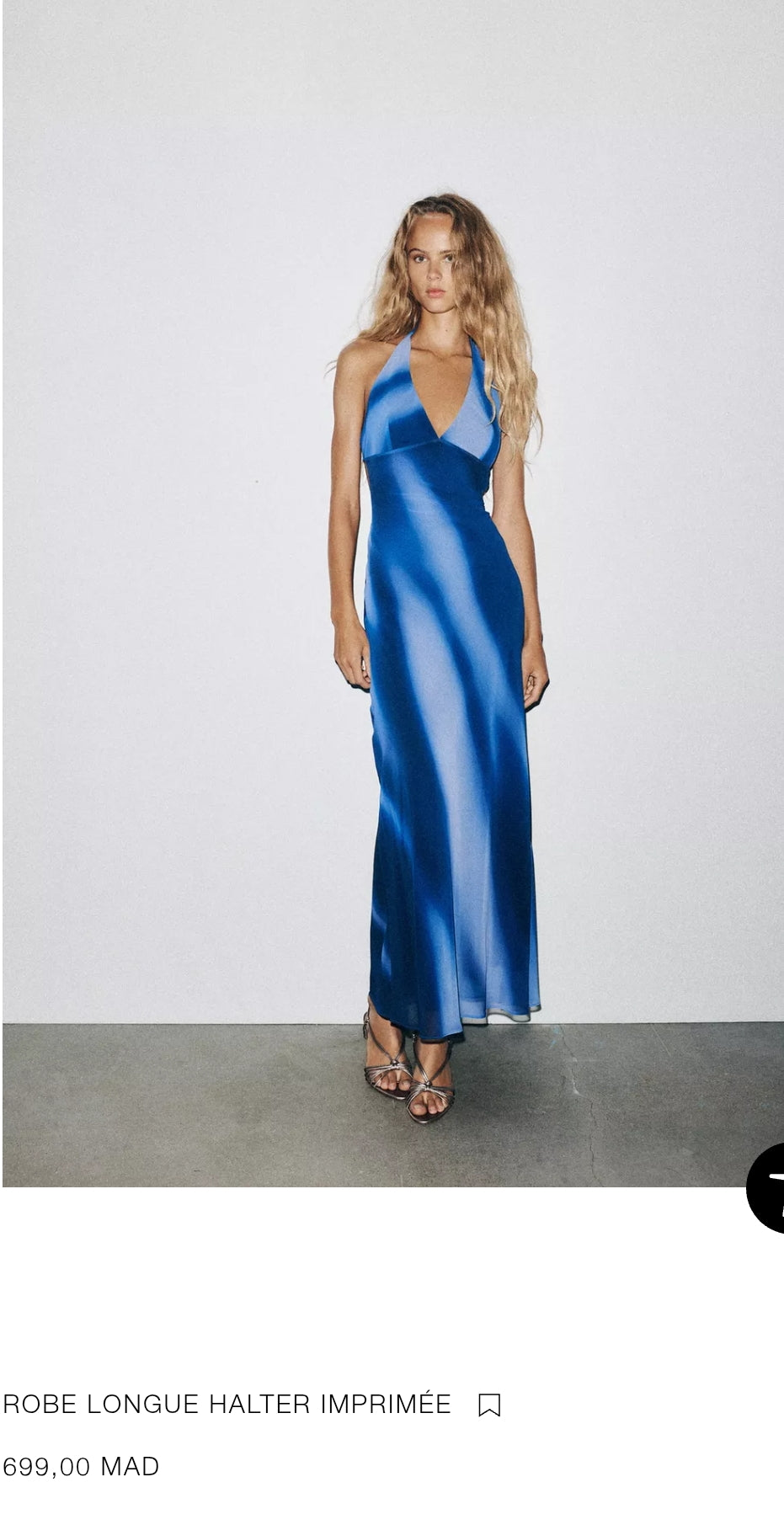 ROBE LONGUE HALTER IMPRIMÉE