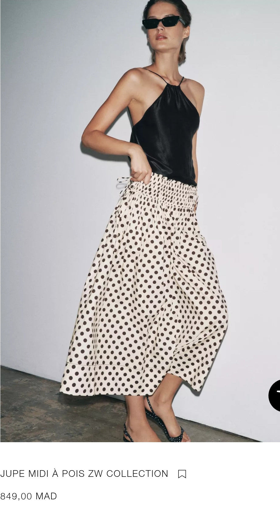 JUPE MIDI À POIS ZW COLLECTION