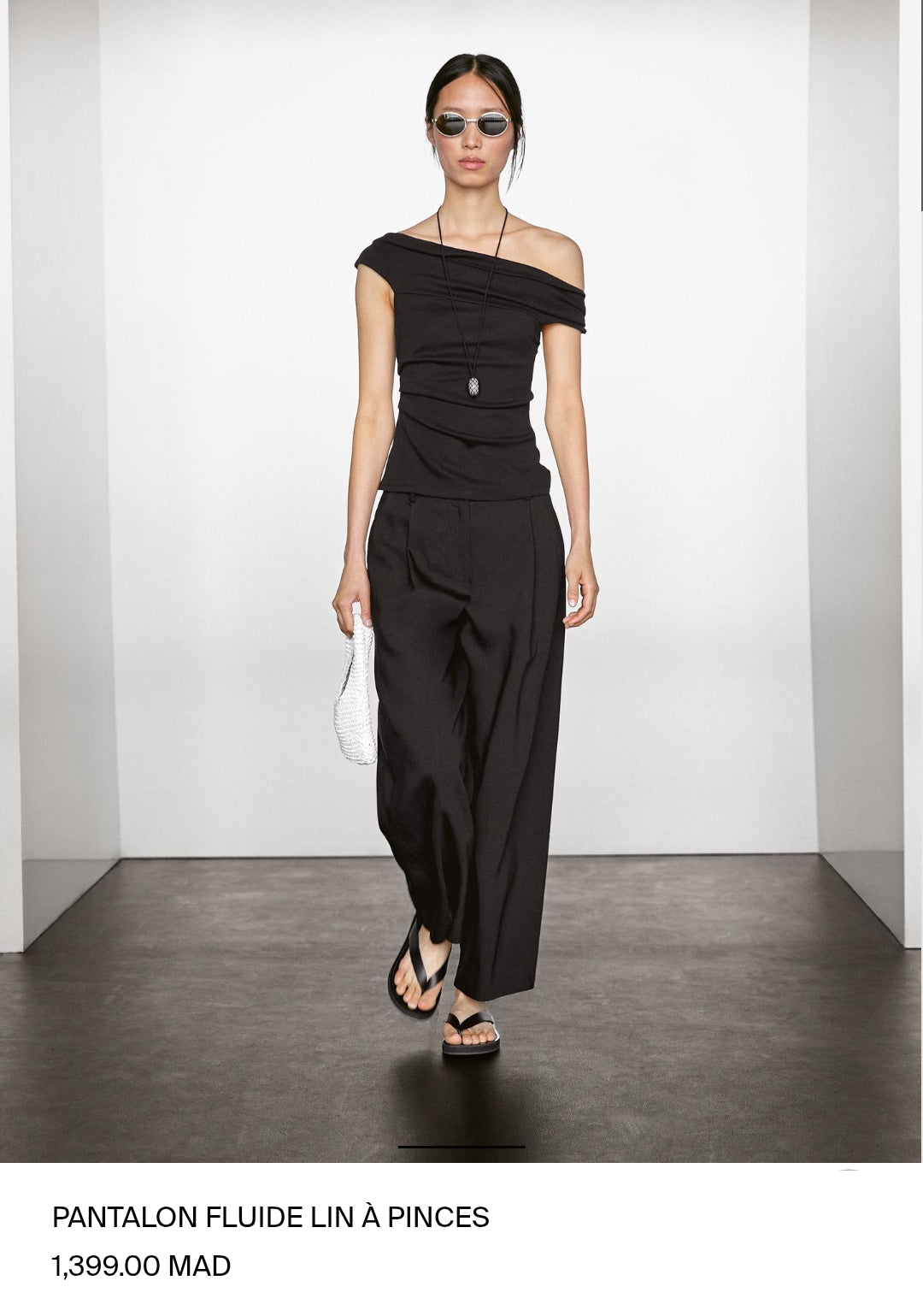 PANTALON DROIT d'accès mid-rise 100 % coton