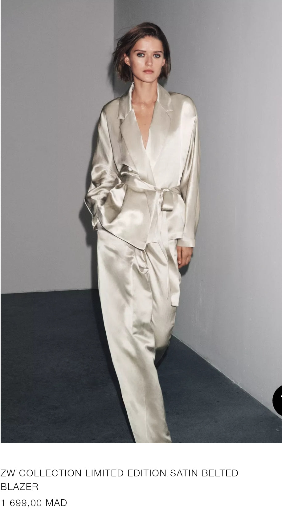 ZW COLLECTION LIMITED EDITION SATIN BELTED BLAZER
