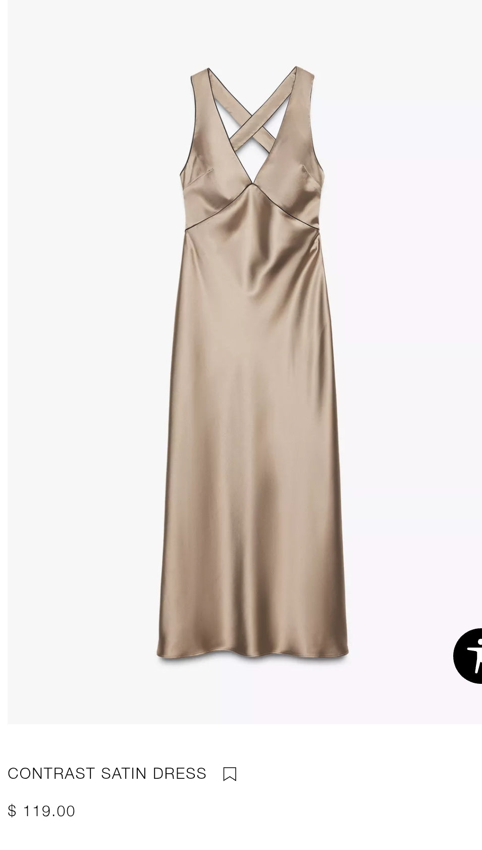 CONTRAST SATIN DRESS