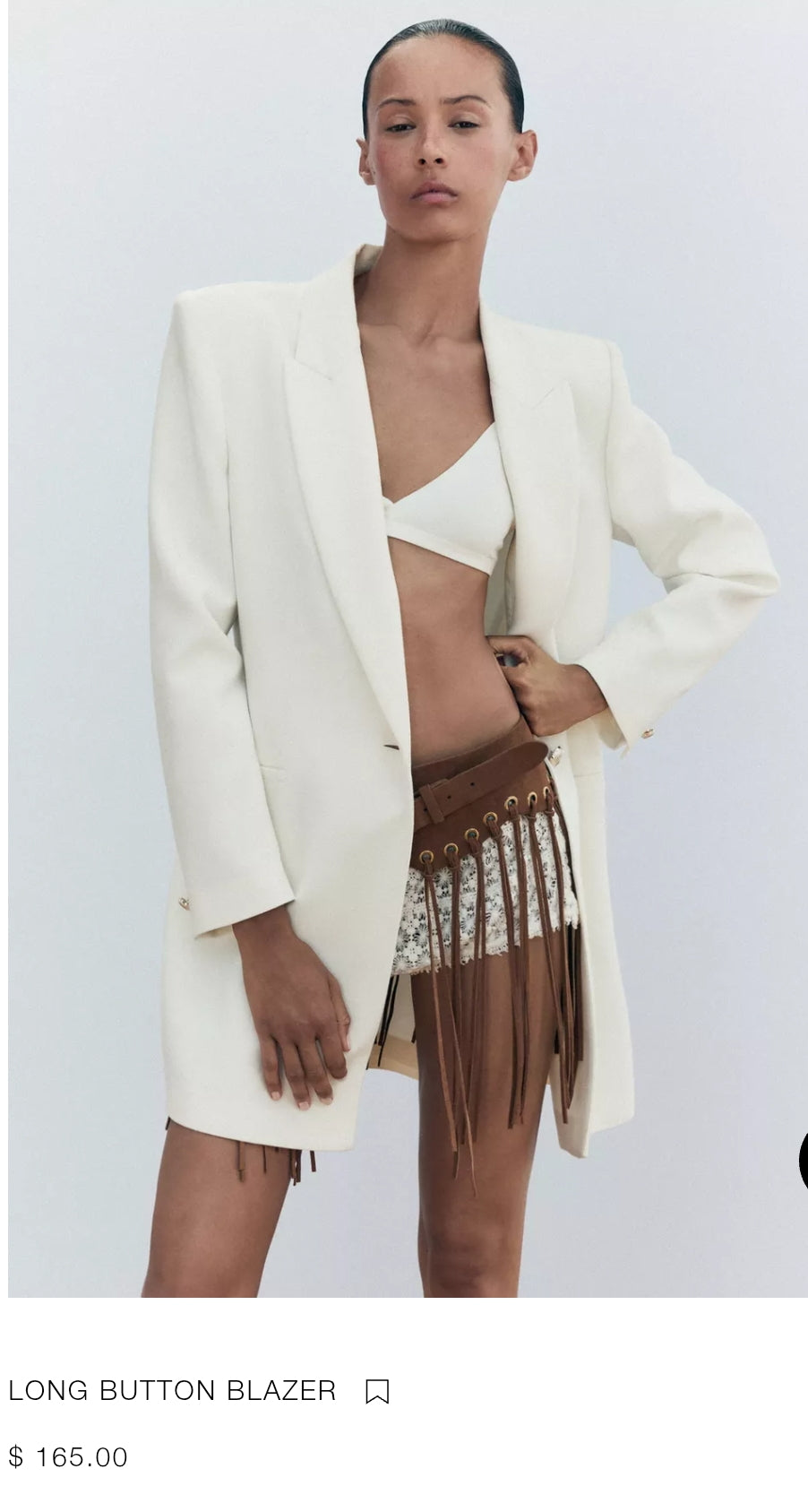 BLAZER LONG À ÉPAULETTES