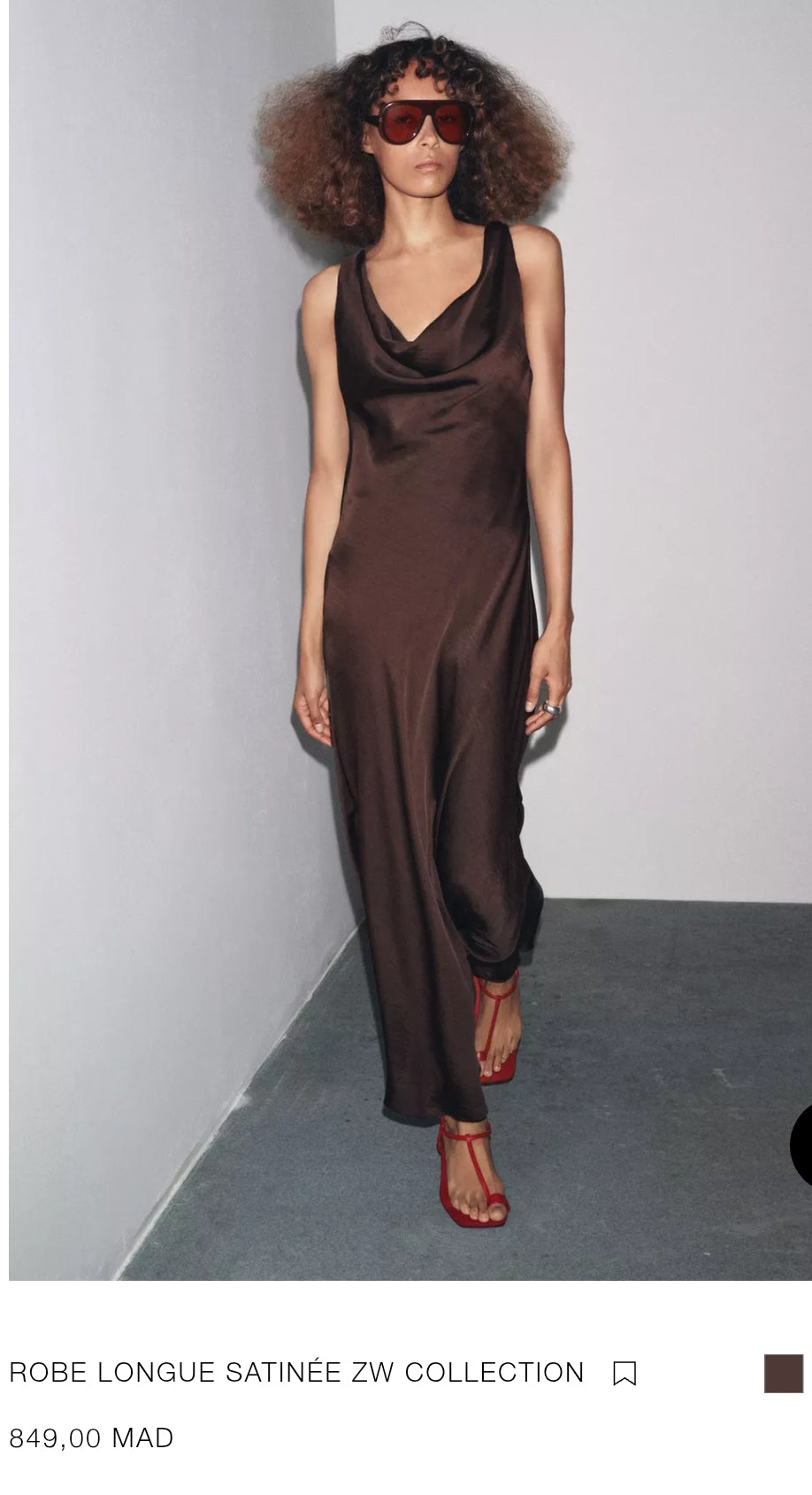 ROBE LONGUE SATINÉE ZW COLLECTION