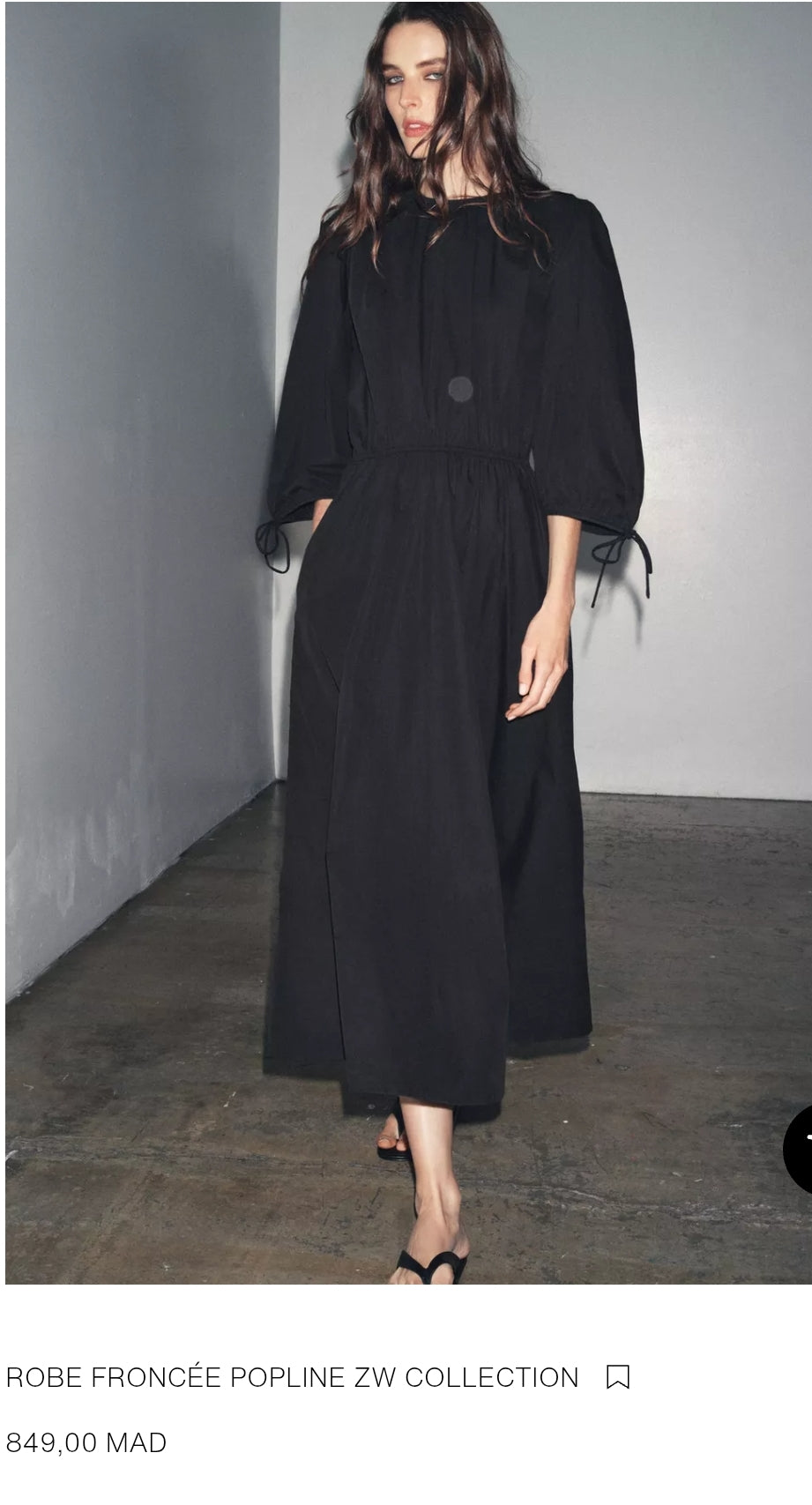ROBE FRONCÉE POPLINE ZW COLLECTION