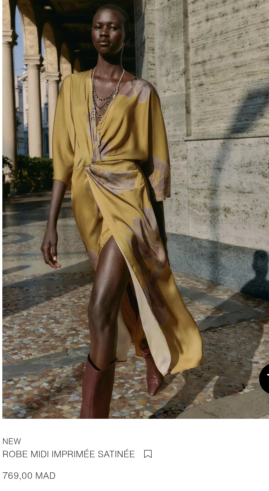 ROBE MIDI IMPRIMÉE SATINÉE