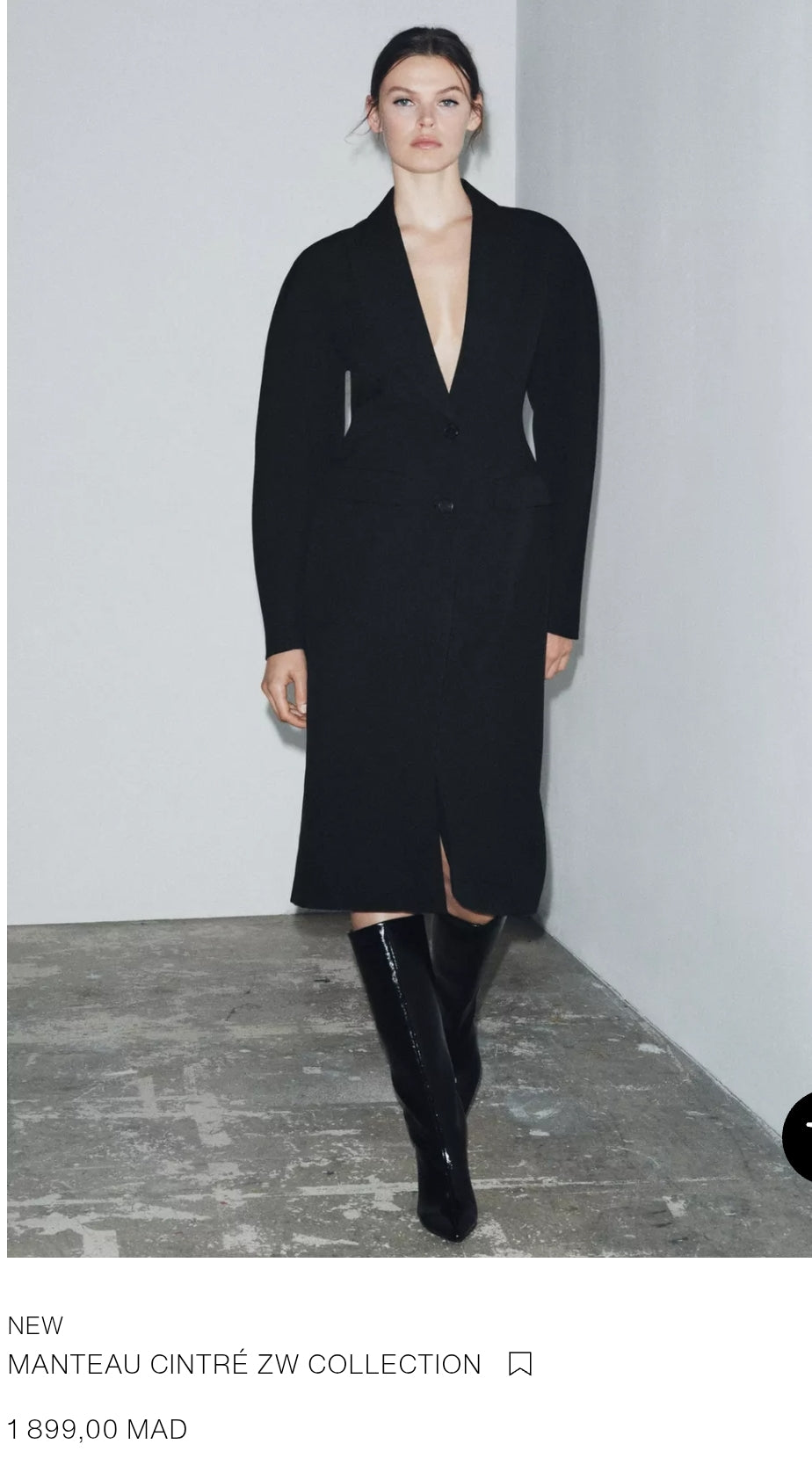 MANTEAU CINTRÉ ZW COLLECTION