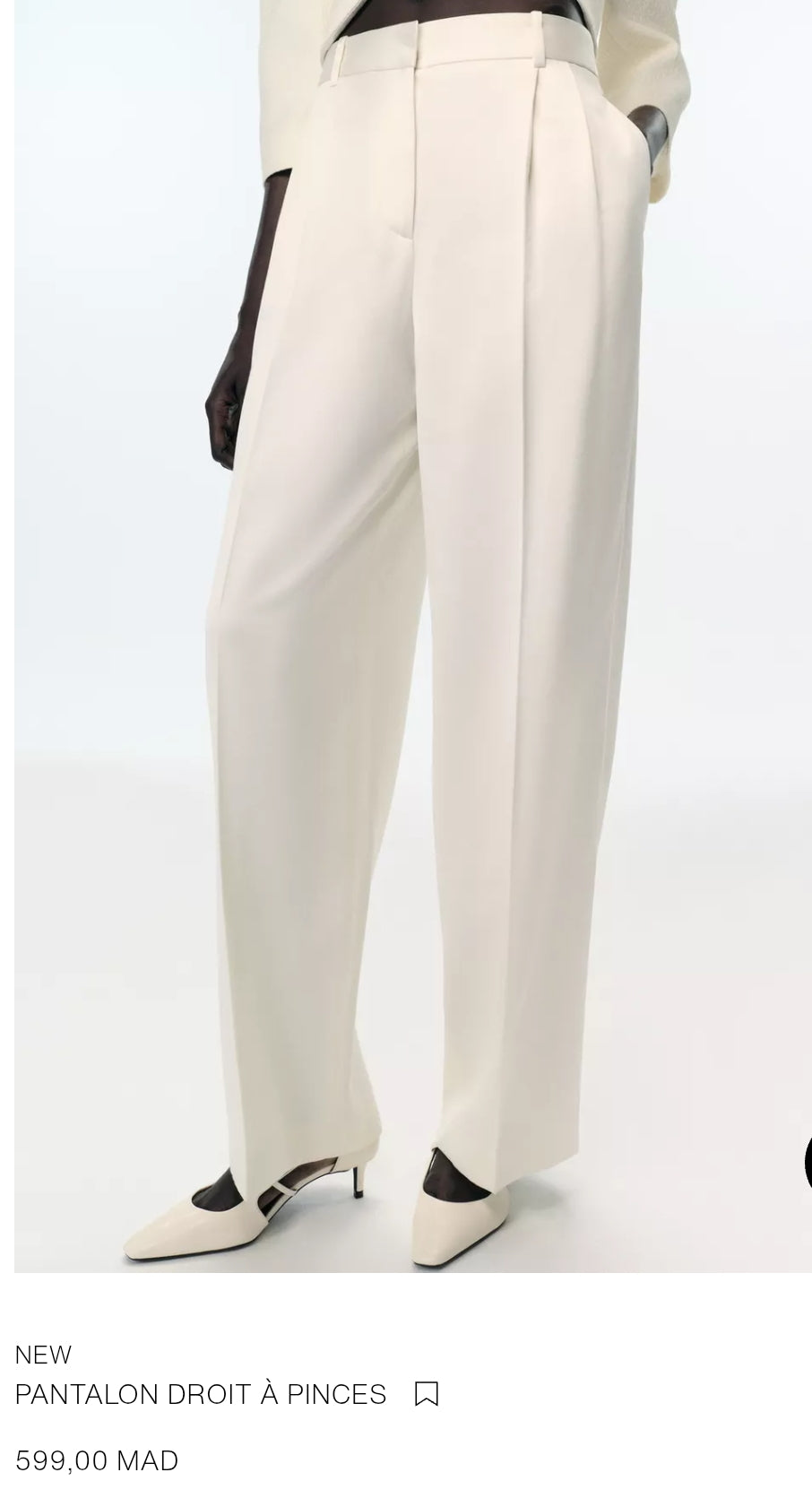 PANTALON DROIT À PINCES