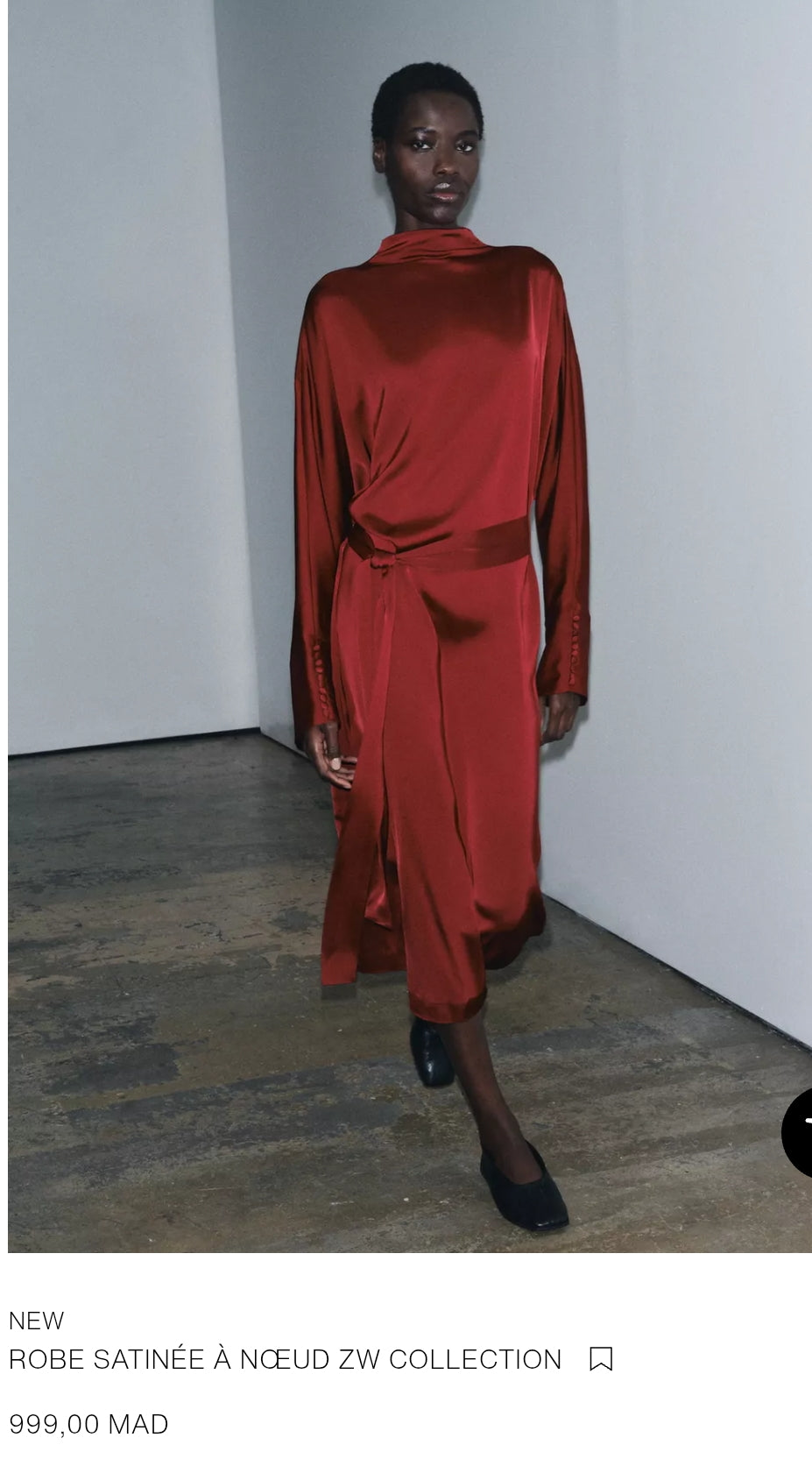 ROBE SATINÉE À NŒUD ZW COLLECTION