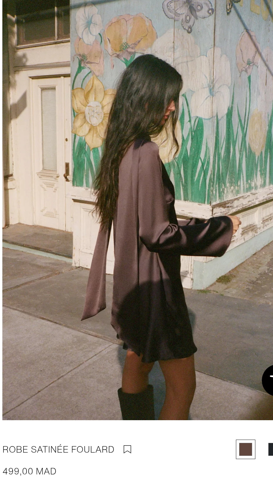 ROBE SATINÉE FOULARD