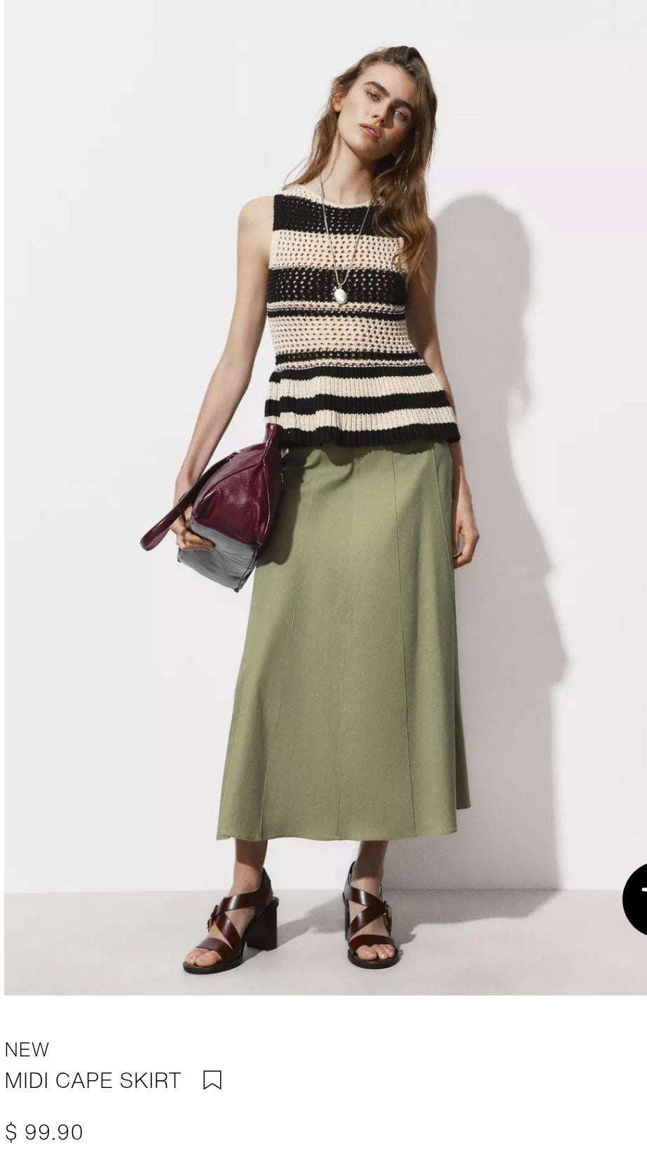 MIDI CAPE SKIRT