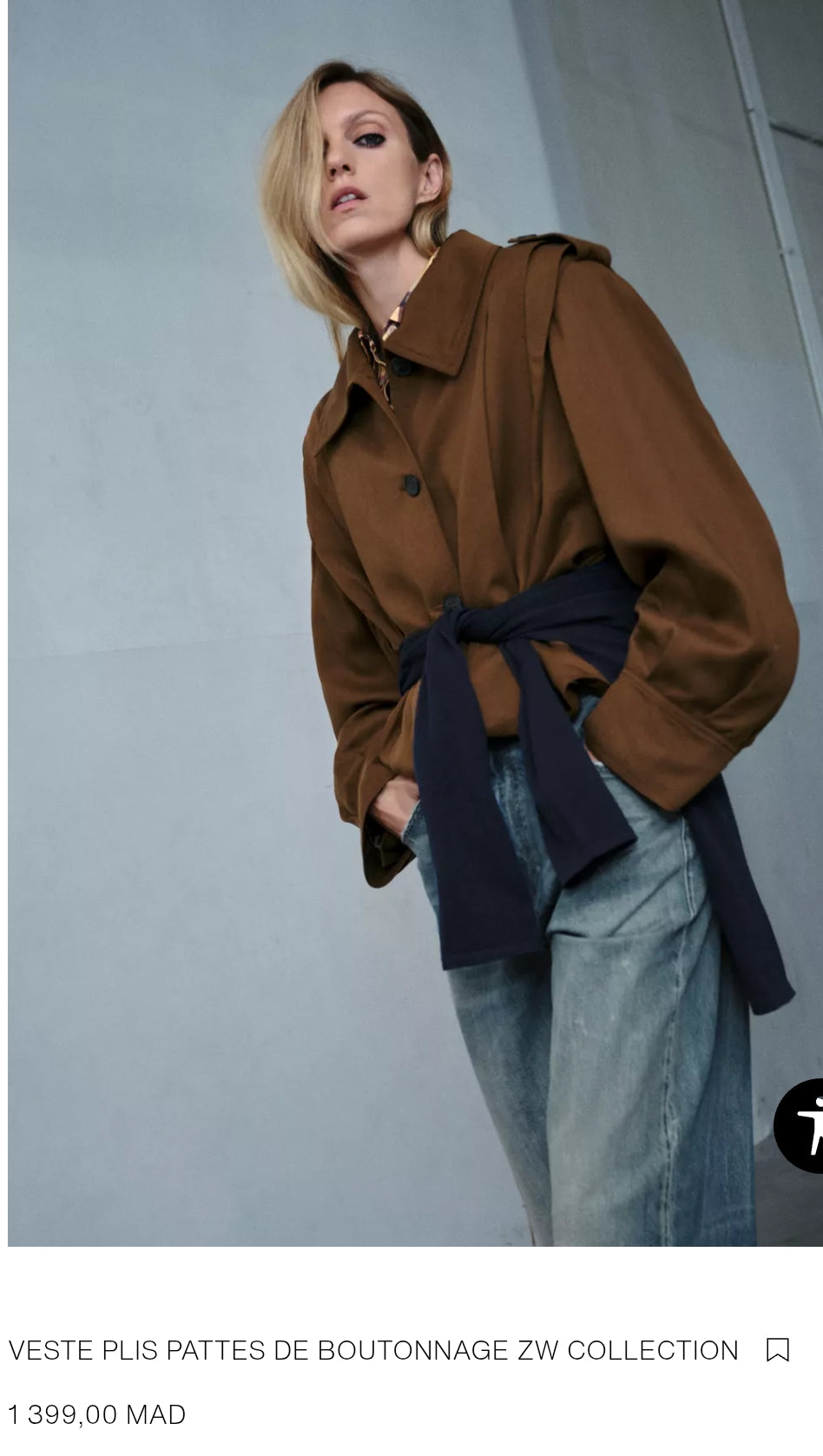 VESTE PLIS PATTES DE BOUTONNAGE ZW COLLECTION