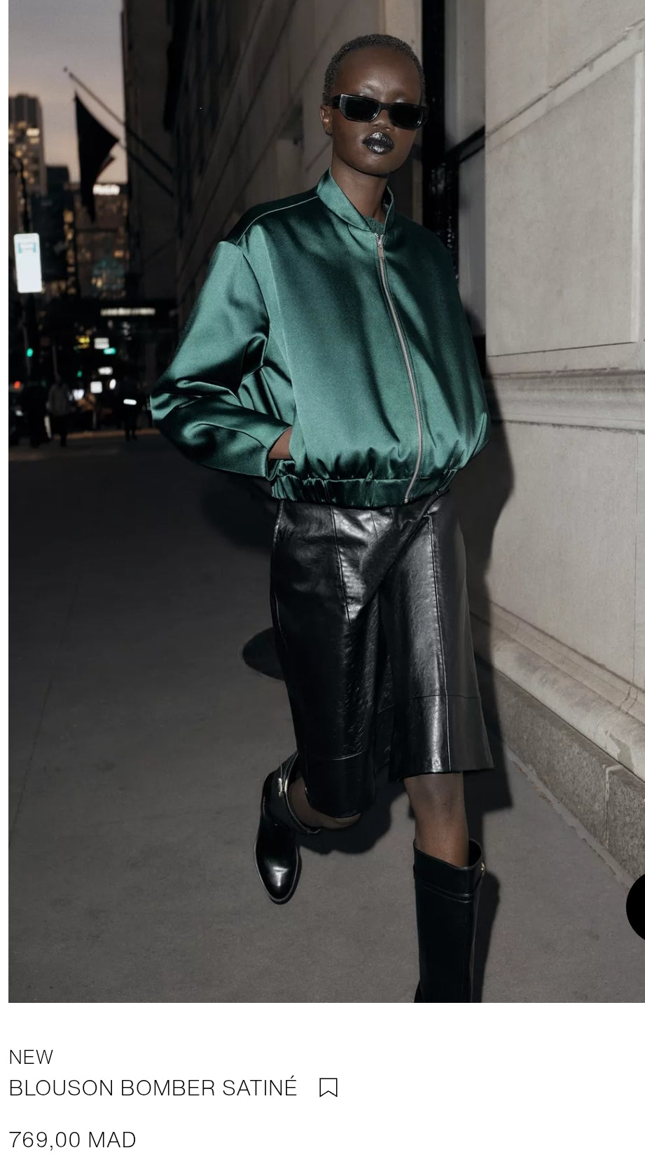 BLOUSON BOMBER SATINÉ