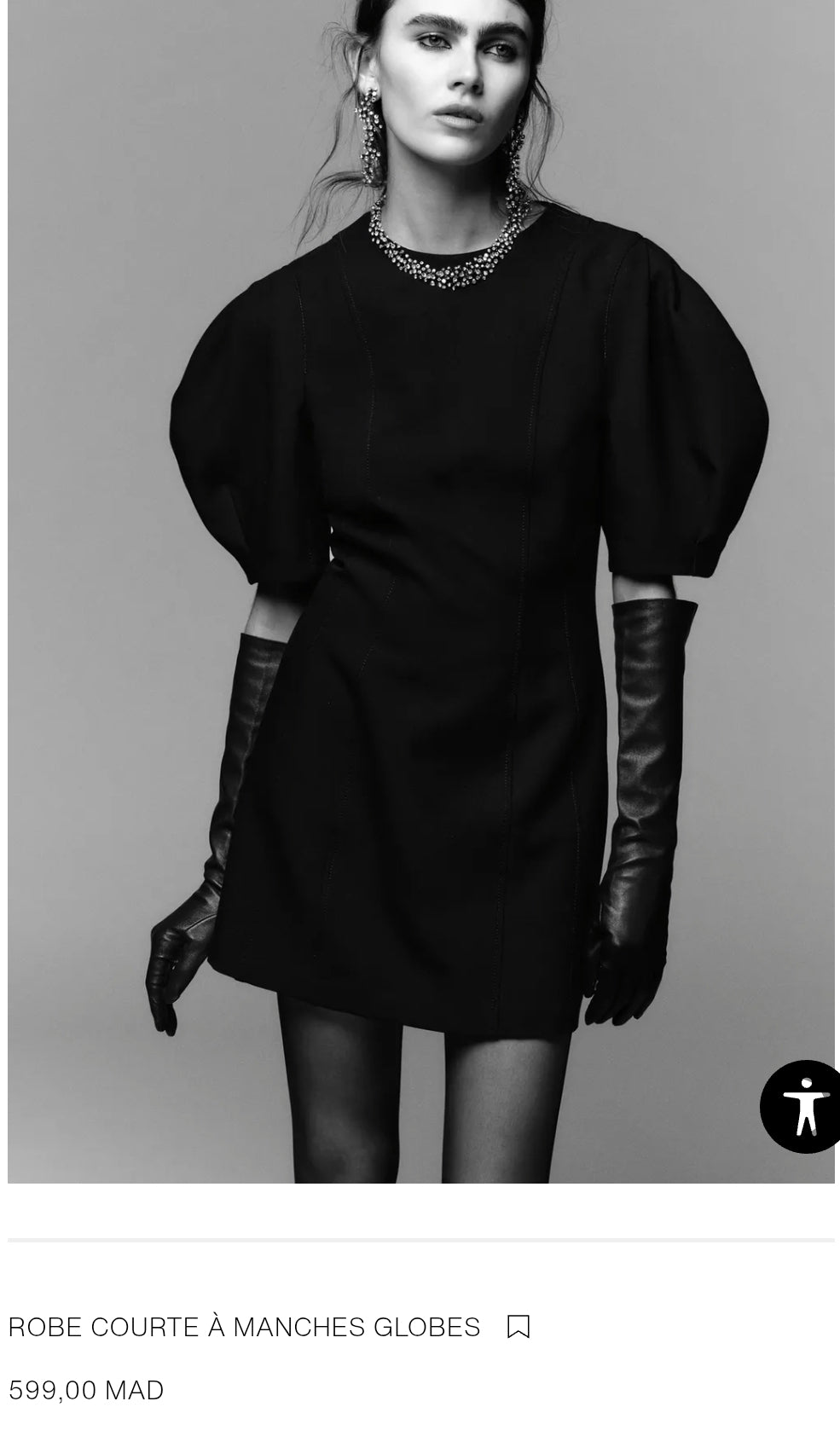 ROBE COURTE À MANCHES GLOBES