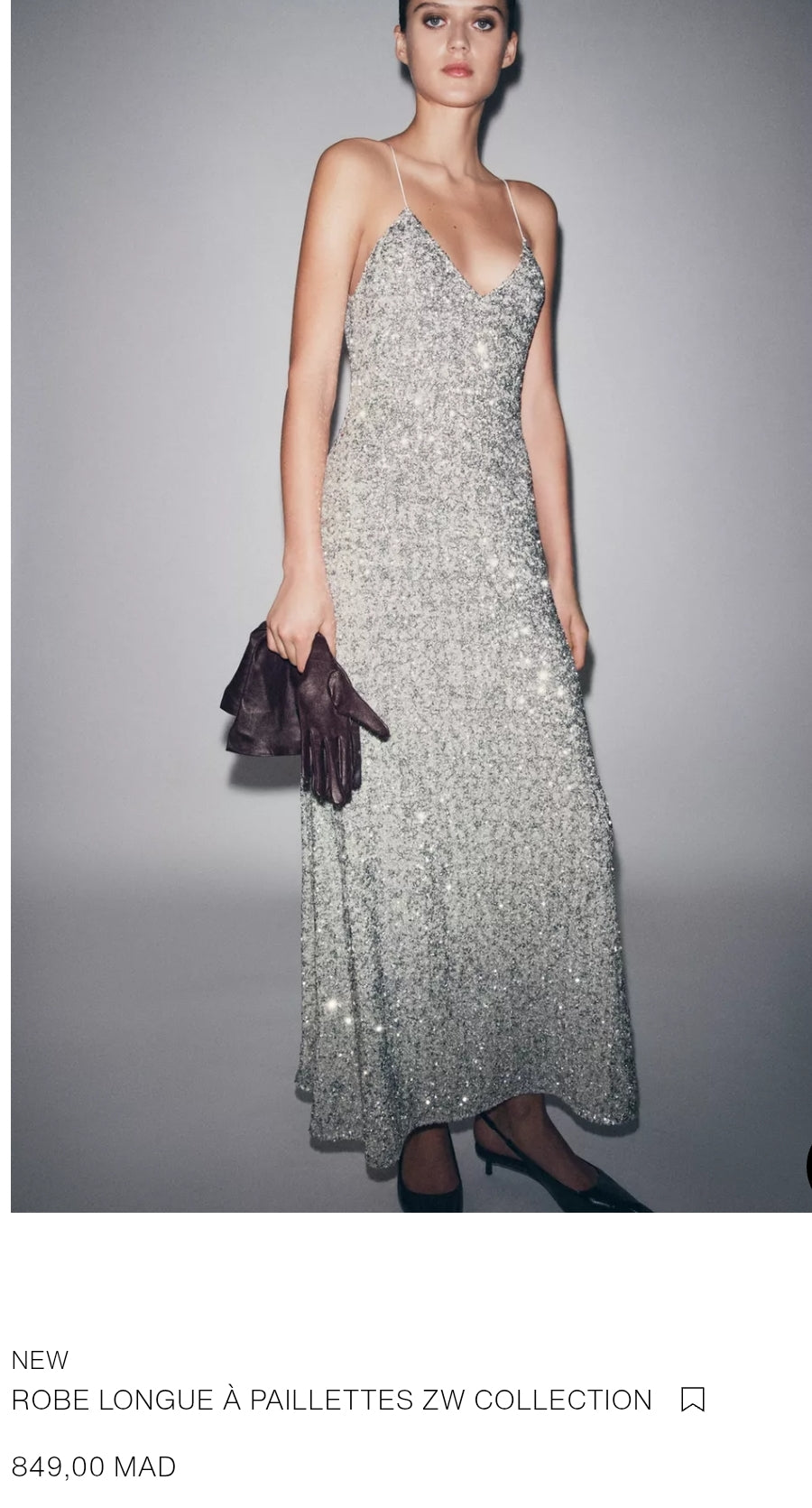 ROBE LONGUE À PAILLETTES ZW COLLECTION