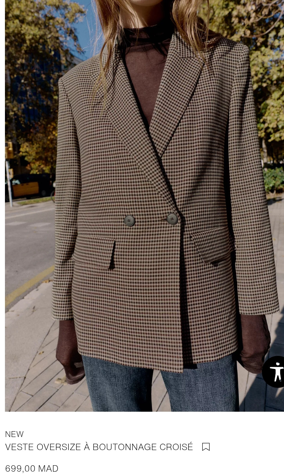 VESTE OVERSIZE À BOUTONNAGE CROISÉ