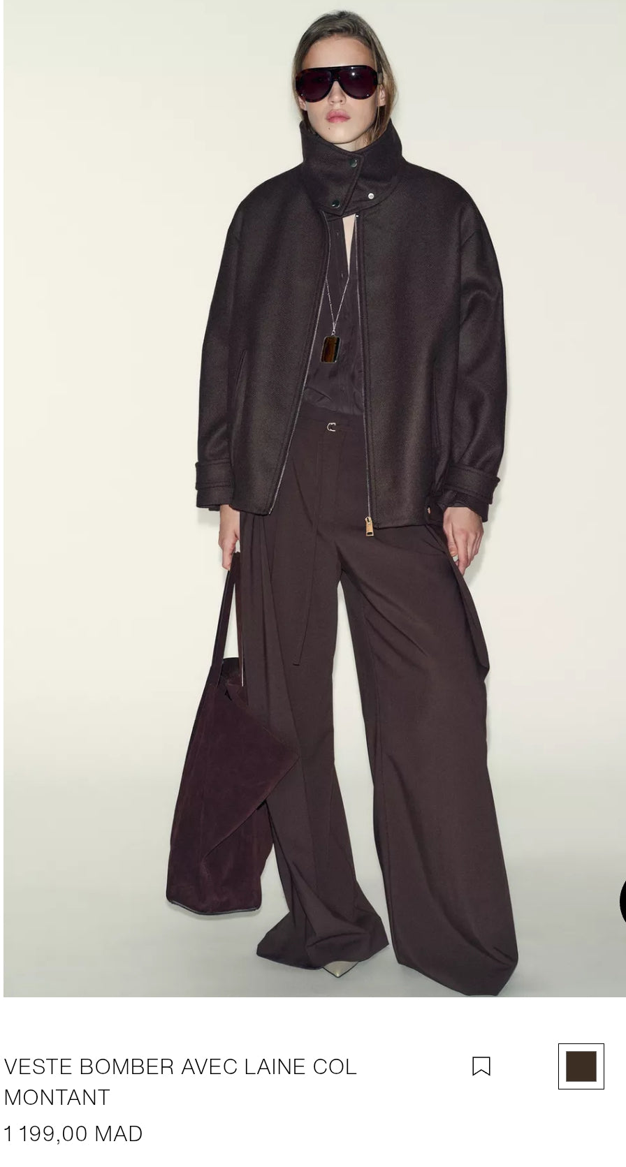 VESTE BOMBER AVEC LAINE COL MONTANT
