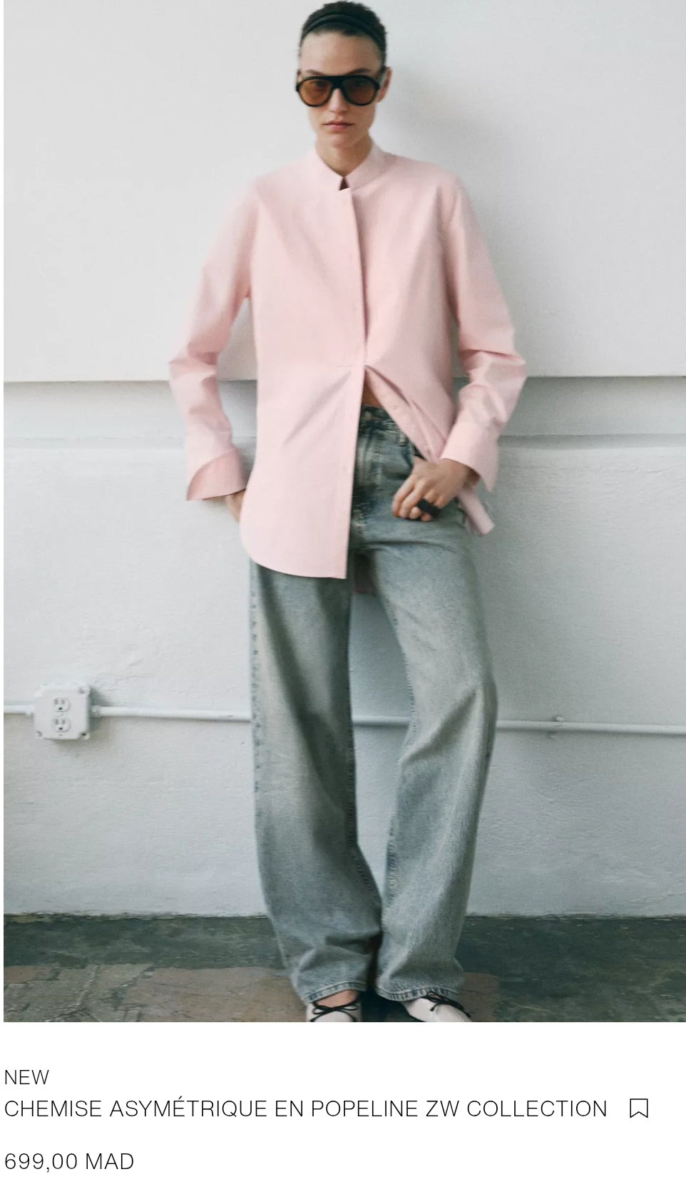 CHEMISE ASYMÉTRIQUE EN POPELINE ZW COLLECTION