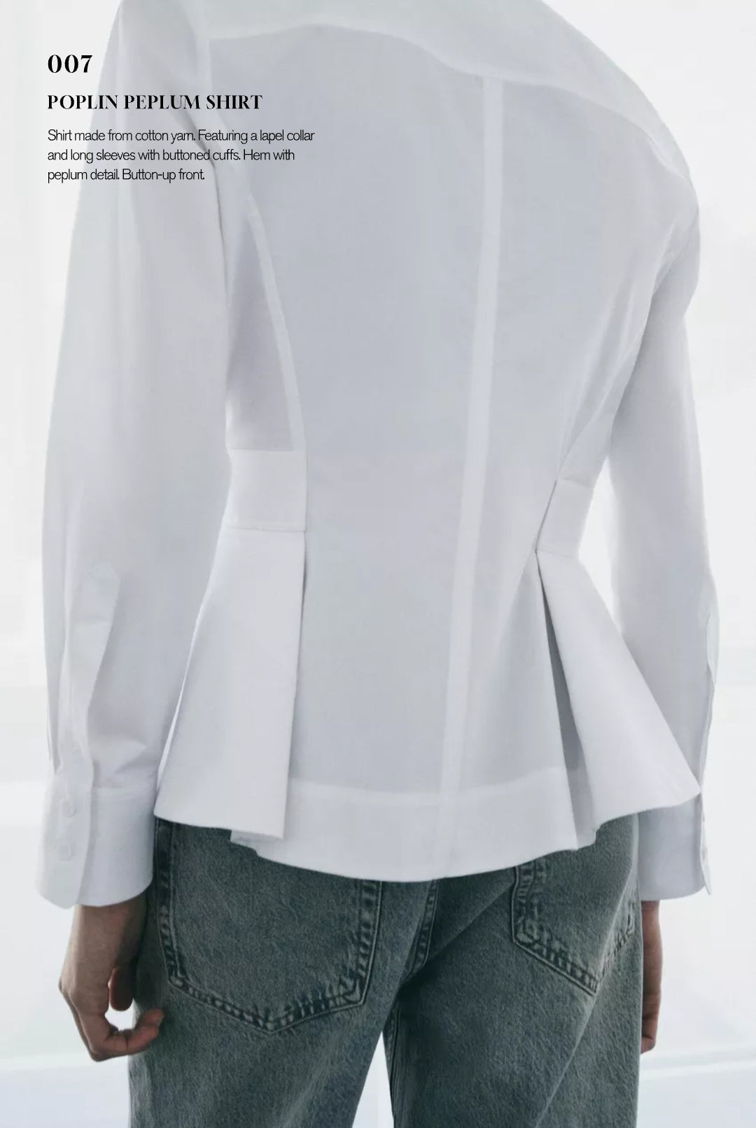 CHEMISE POPELINE PEPLUM ZW COLLECTION