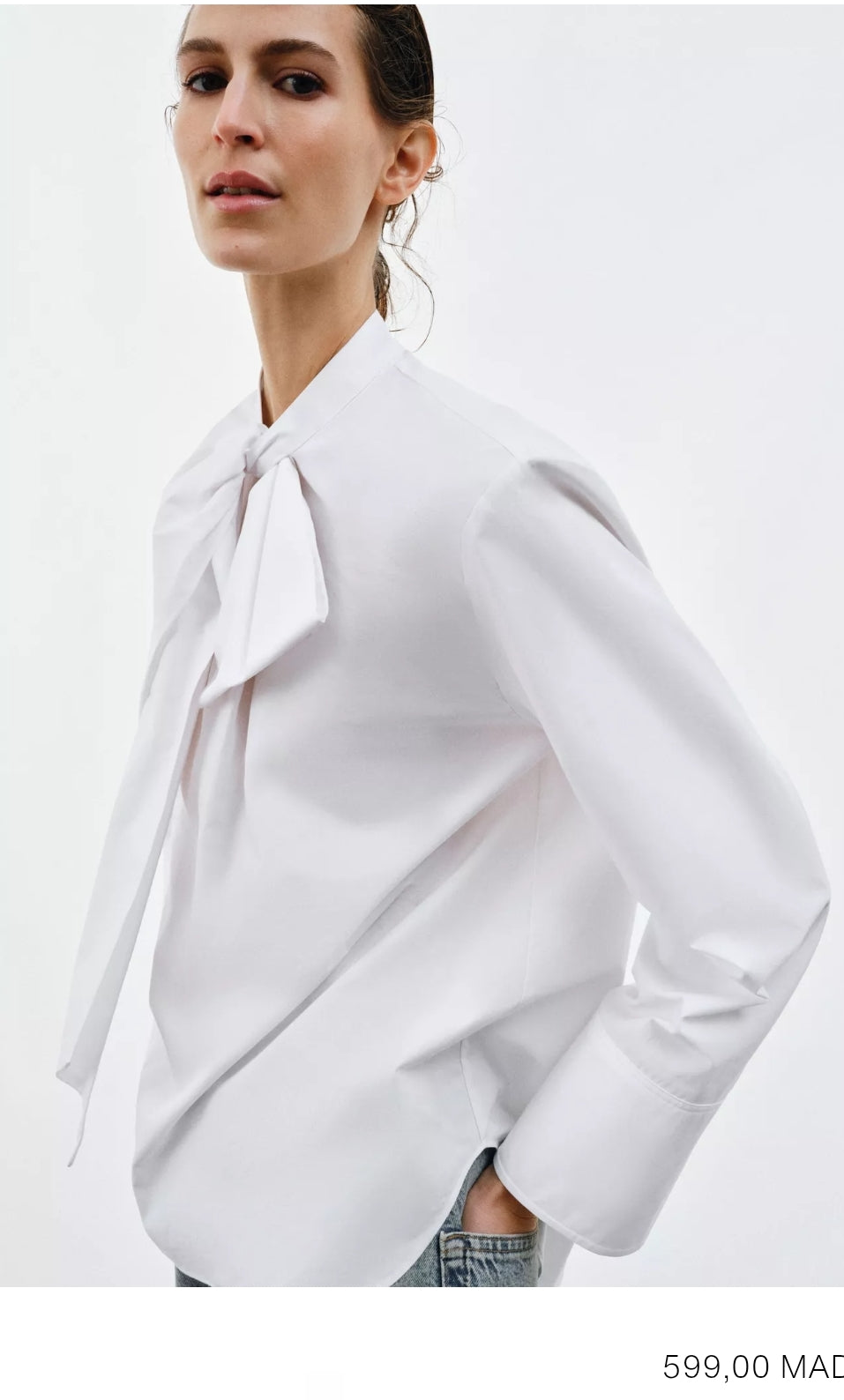 CHEMISE EN POPELINE À NŒUD ZW COLLECTION