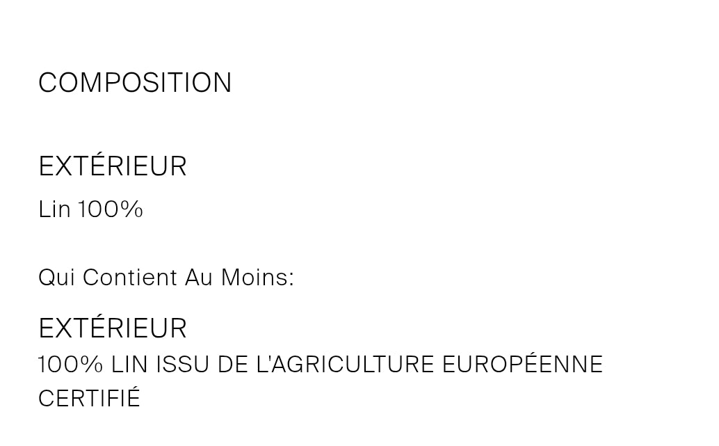 CHEMISE COL OFFICIER 100 % LIN