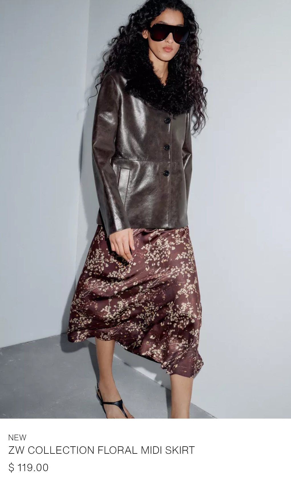 ZW COLLECTION FLORAL MIDI SKIRT