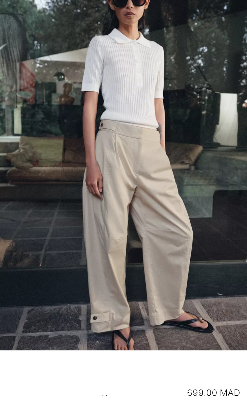 PANTALON CHINO À PASSANTS ZW COLLECTION