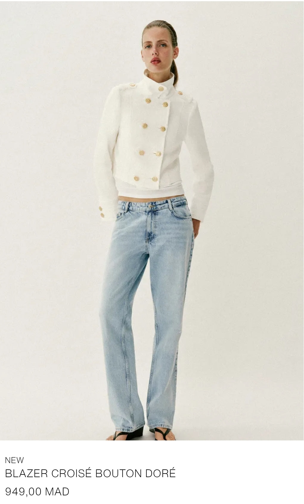 BLAZER CROISÉ BOUTON DORÉ