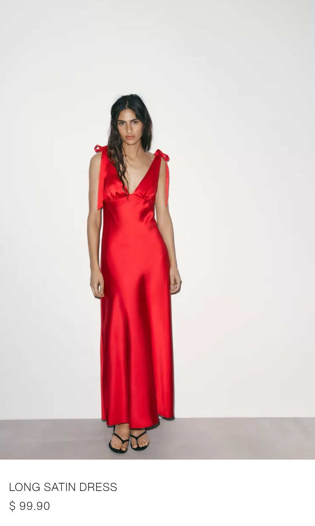 LONG SATIN DRESS
