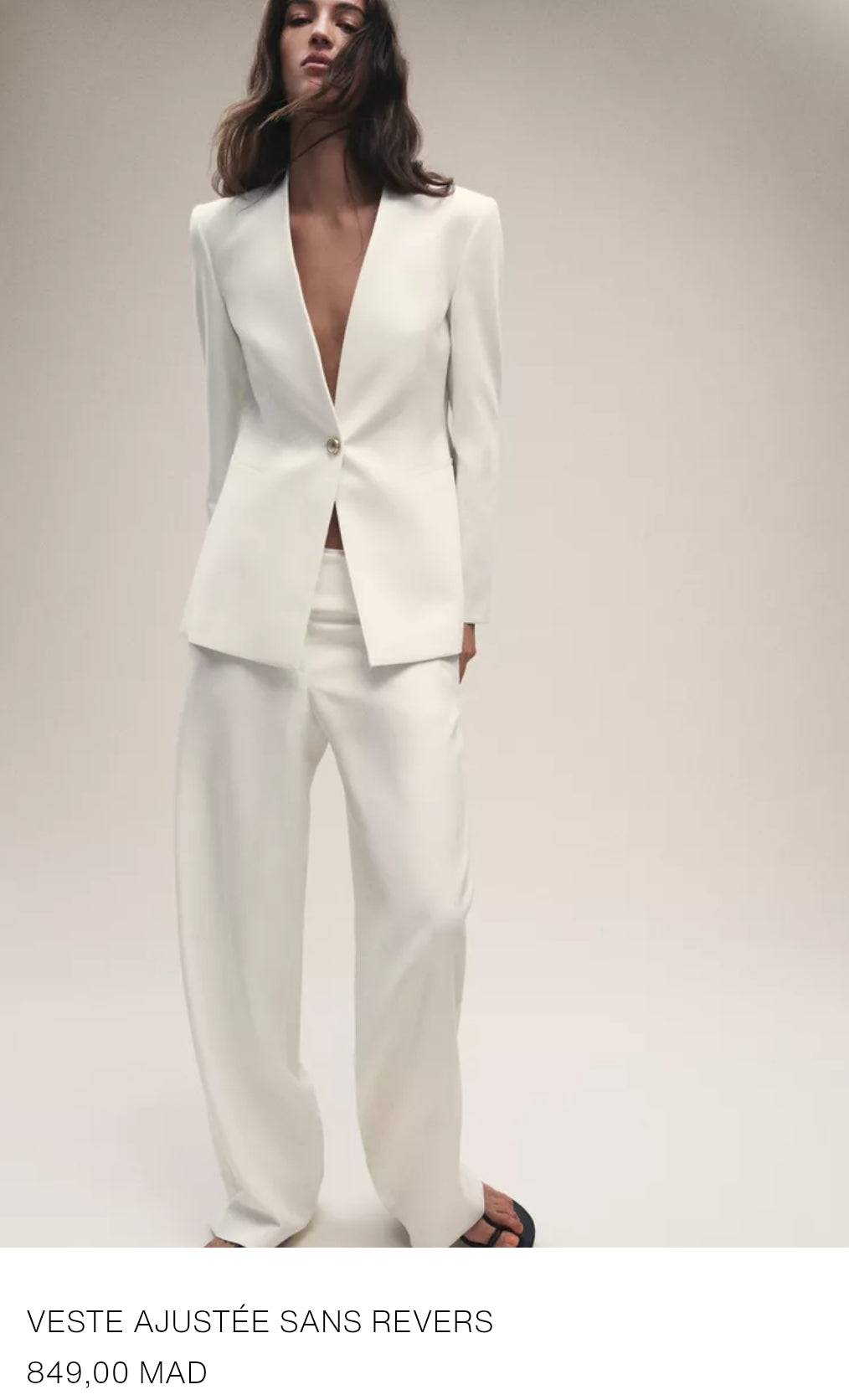 VESTE AJUSTÉE SANS REVERS