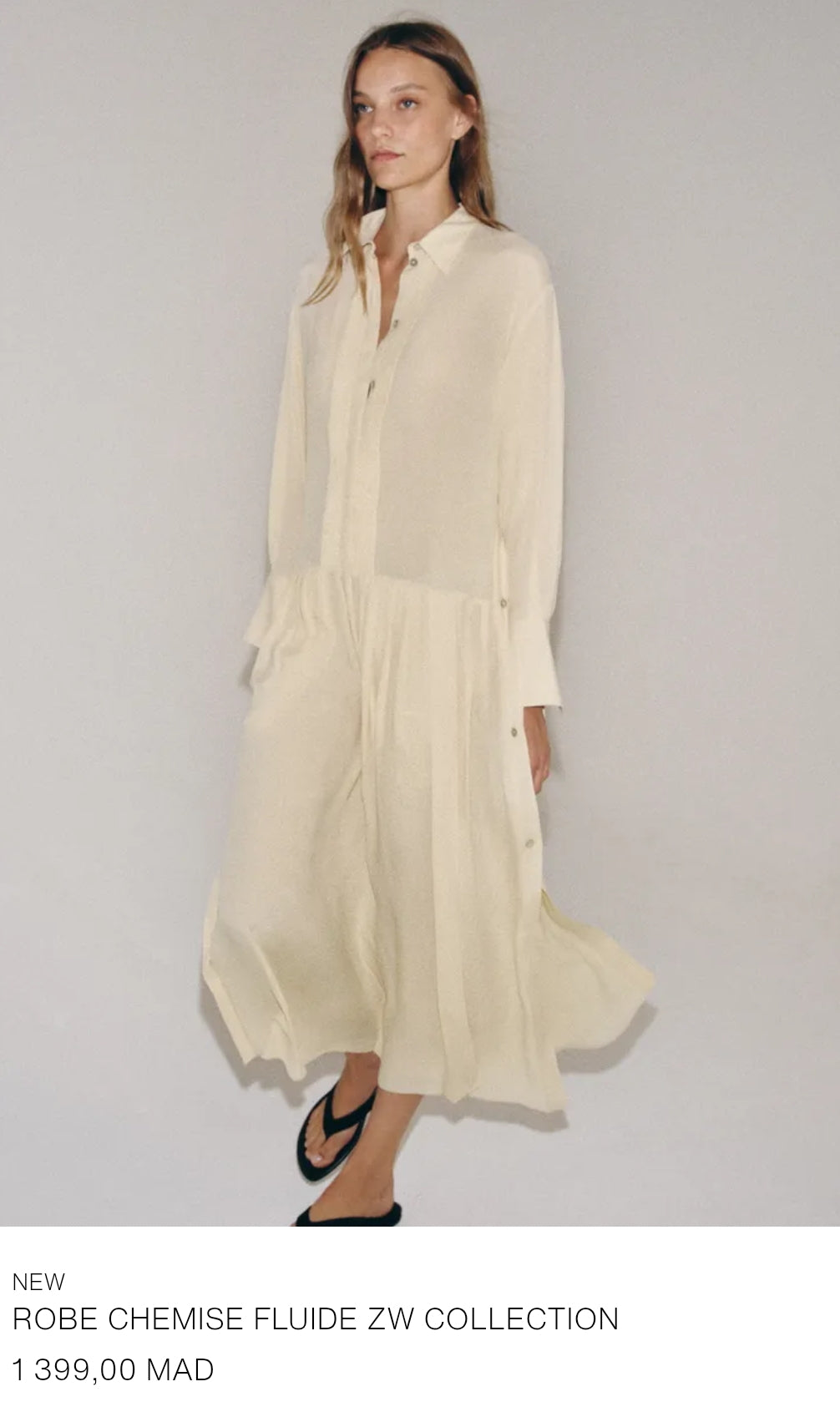 ROBE CHEMISE FLUIDE ZW COLLECTION