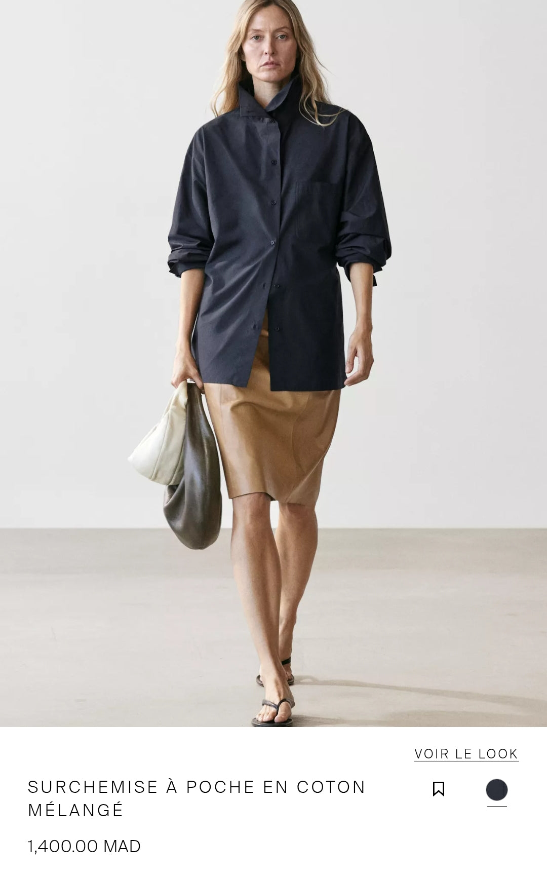 SURCHEMISE À POCHE EN COTON MÉLANGÉ