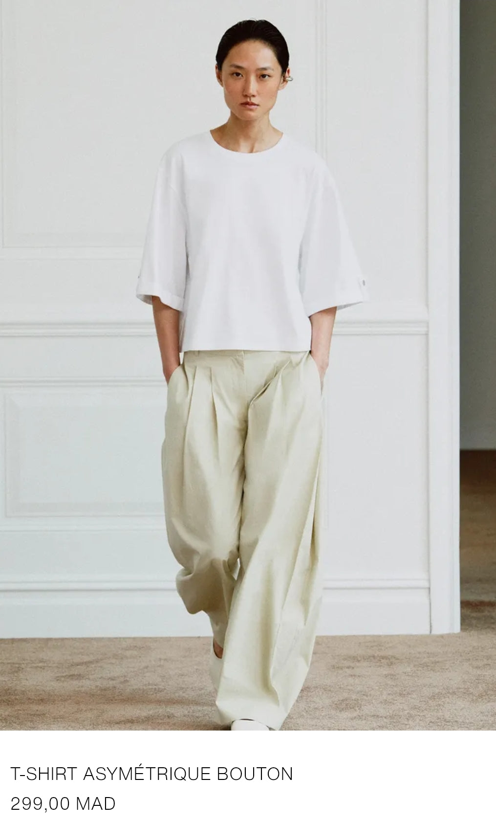 T-SHIRT ASYMÉTRIQUE BOUTON