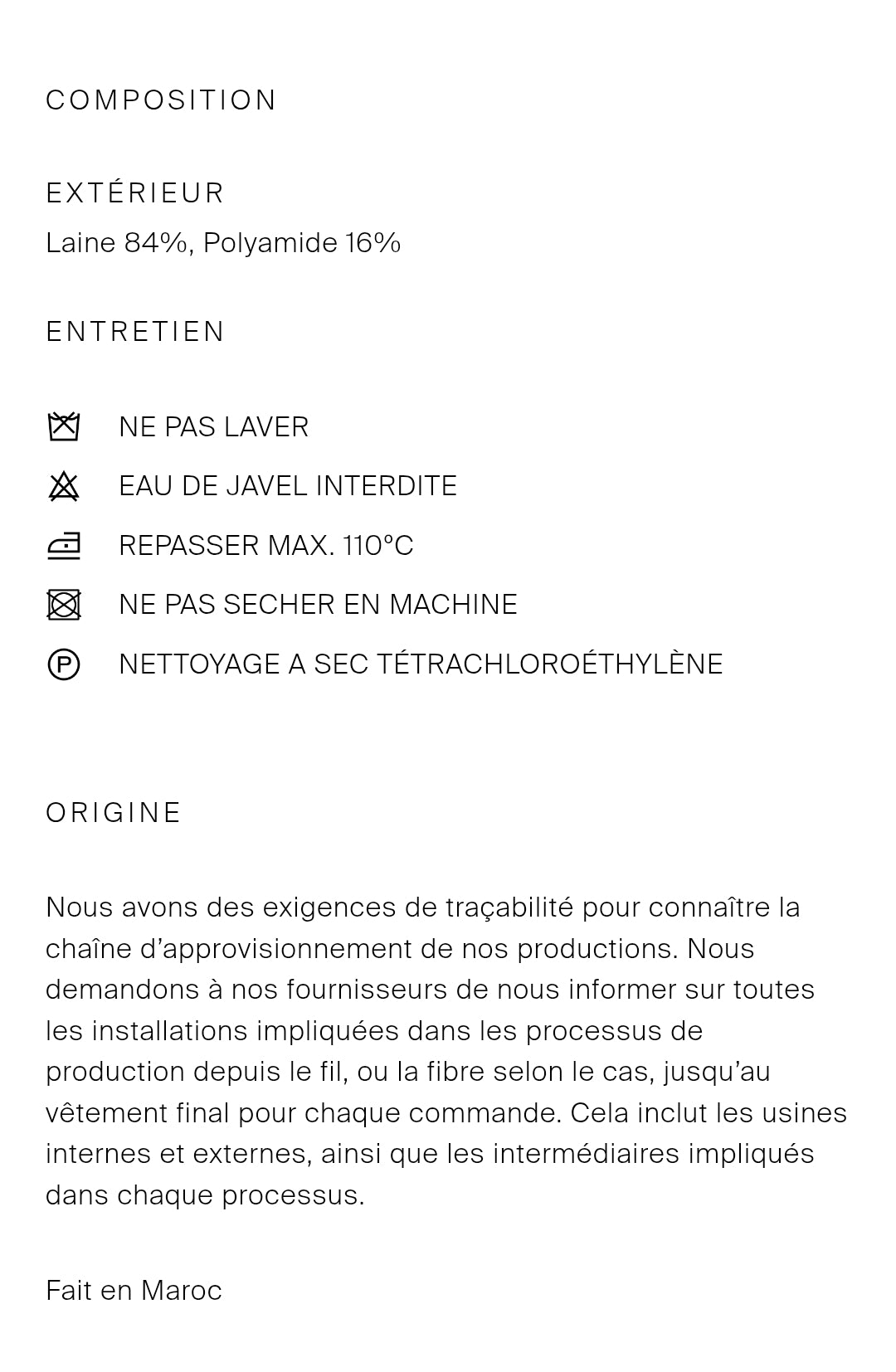 PANTALON EN LAINE MÉLANGÉE À PINCES ET BOUTONS