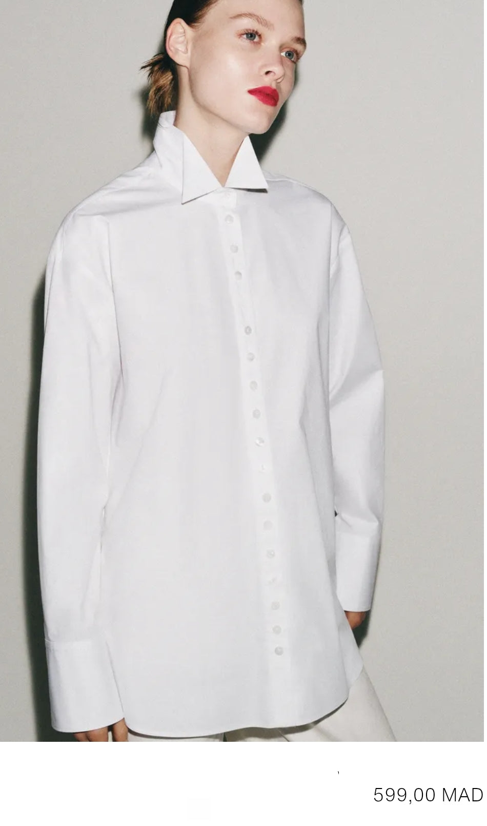 CHEMISE EN POPELINE BOUTONS ZW COLLECTION