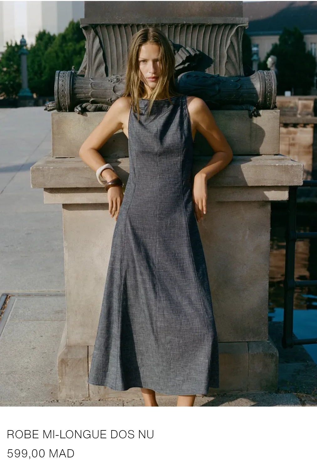 ROBE MI-LONGUE DOS NU