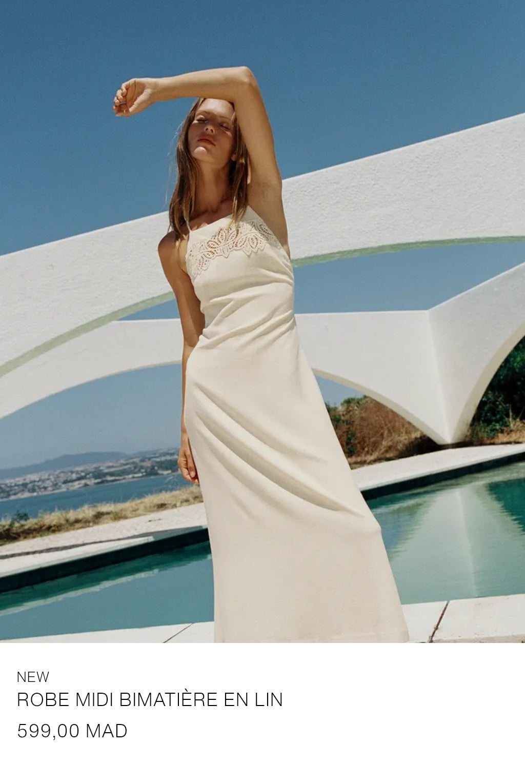 ROBE MIDI BIMATIÈRE EN LIN