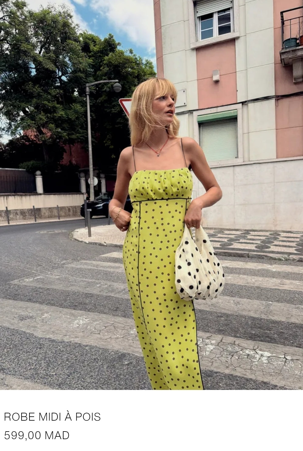 ROBE MIDI À POIS