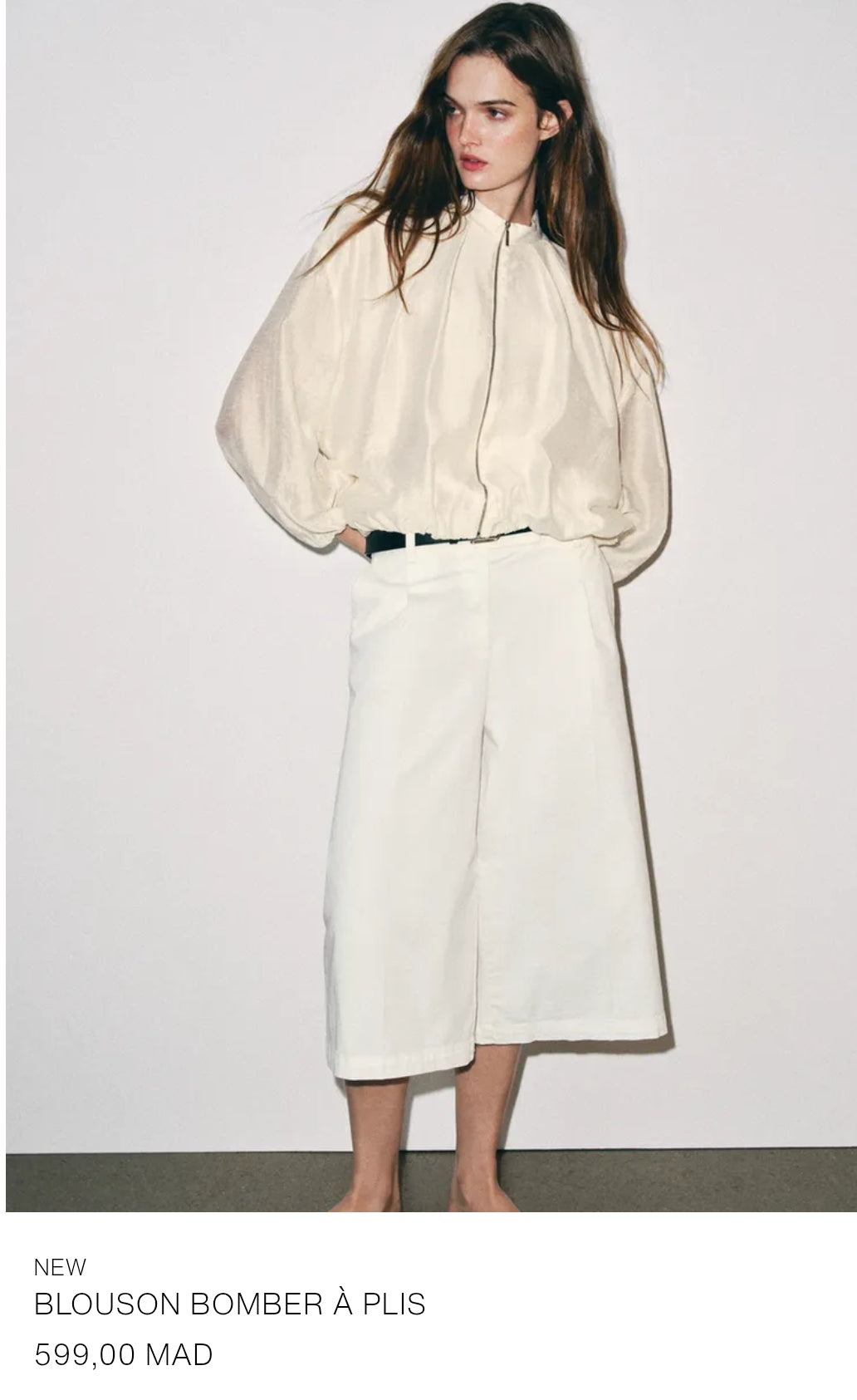 BLOUSON BOMBER À PLIS