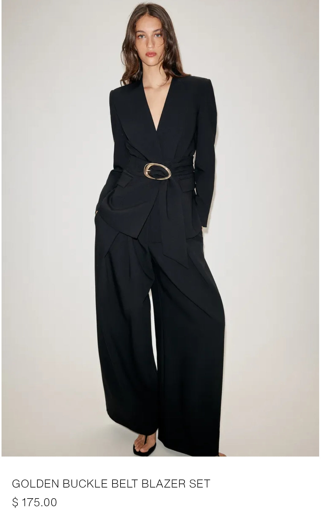 BLAZER CEINTURE BOUCLE DORÉE