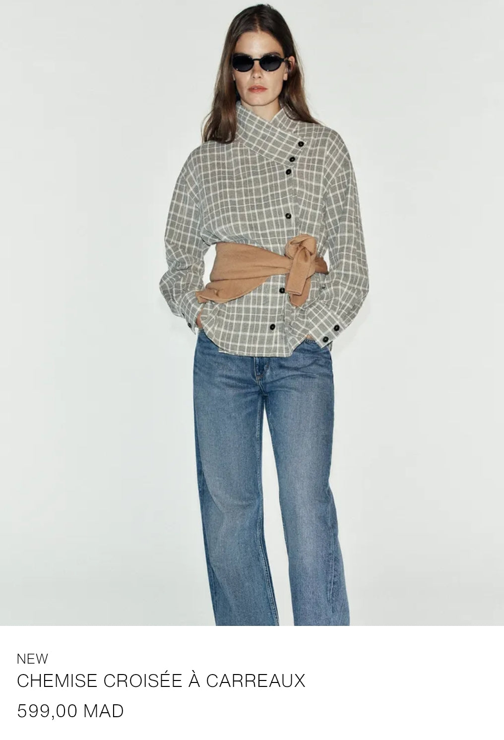 CHEMISE CROISÉE À CARREAUX