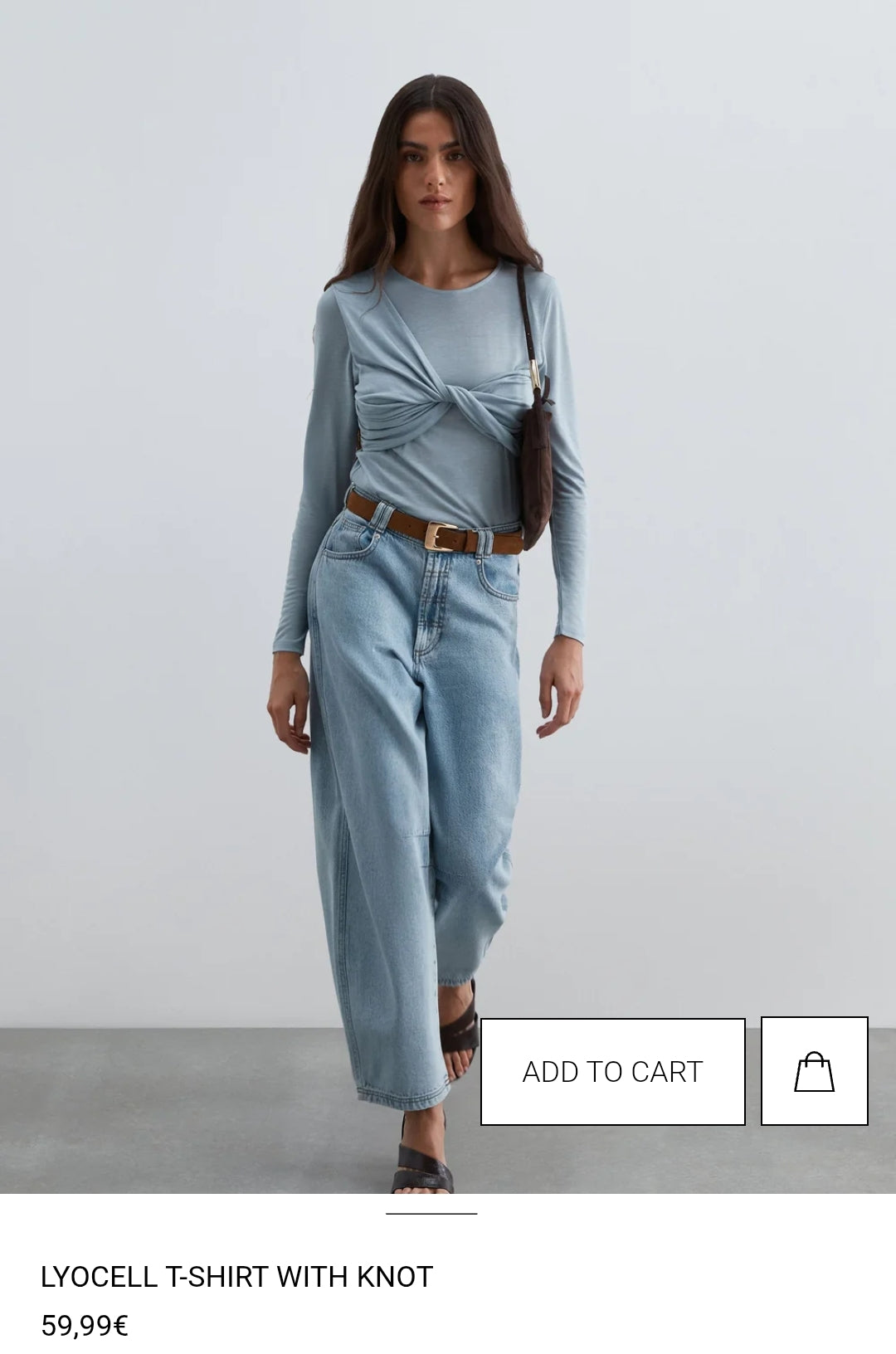 LYOCELL T-SHIRT WITH KNOT