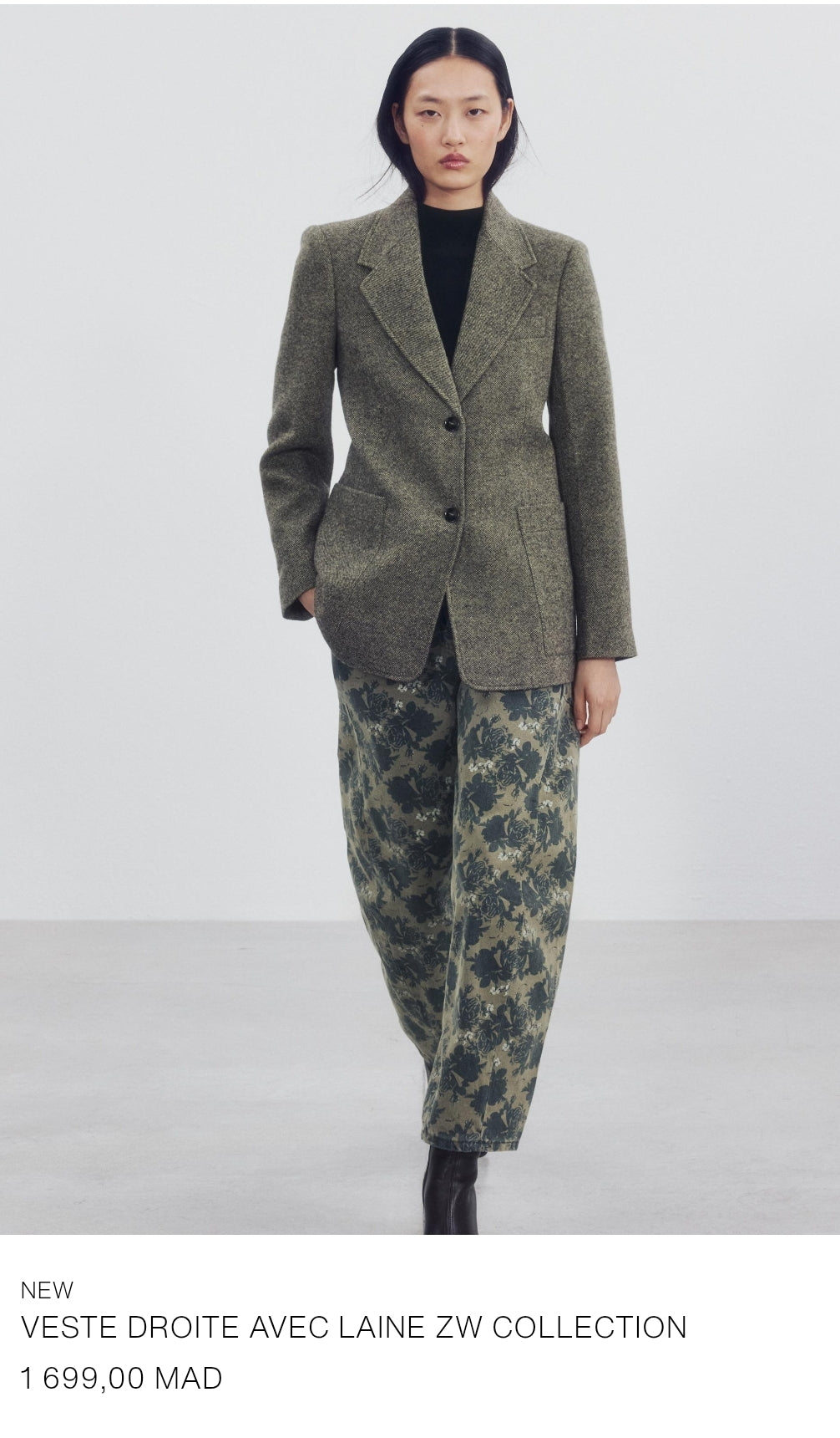 VESTE DROITE AVEC LAINE ZW COLLECTION