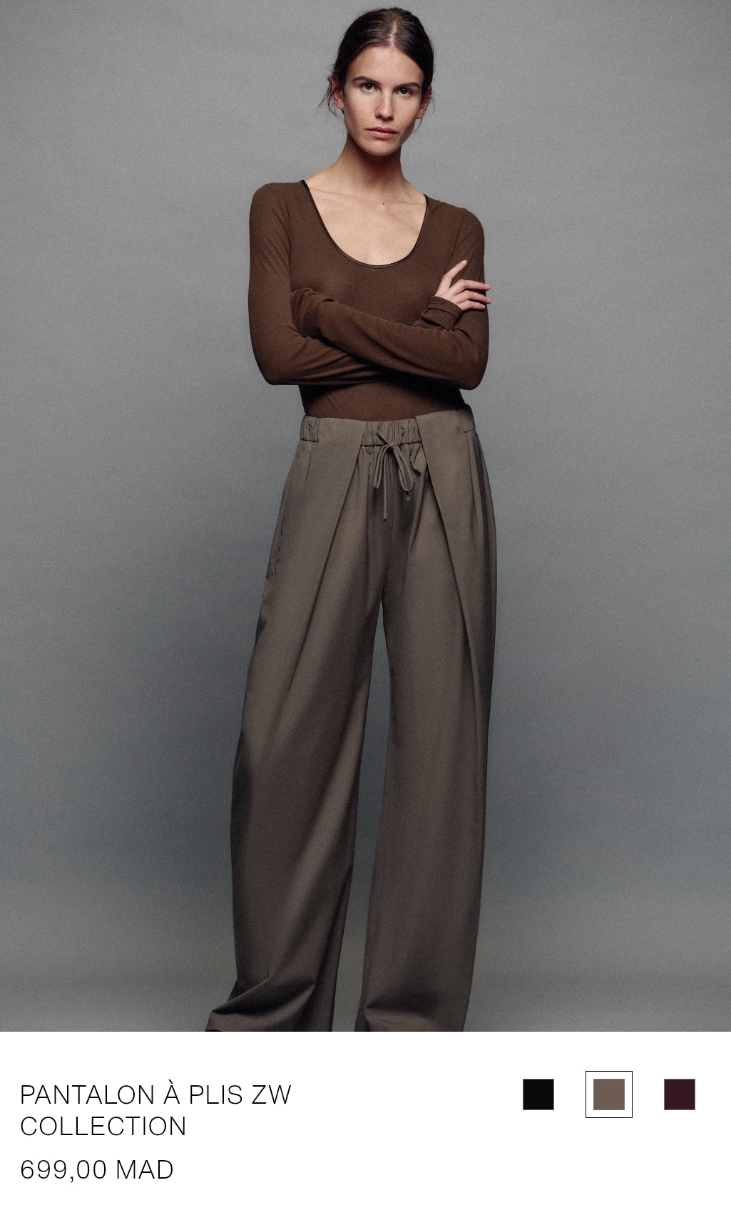 PANTALON À PLIS ZW COLLECTION