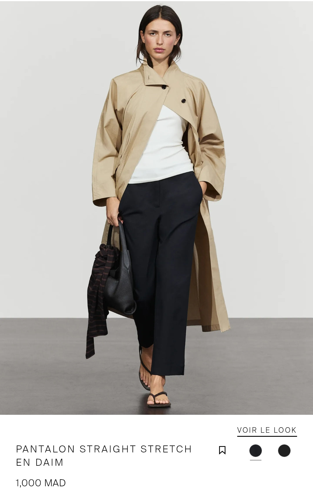 PANTALON STRAIGHT STRETCH EN DAIM