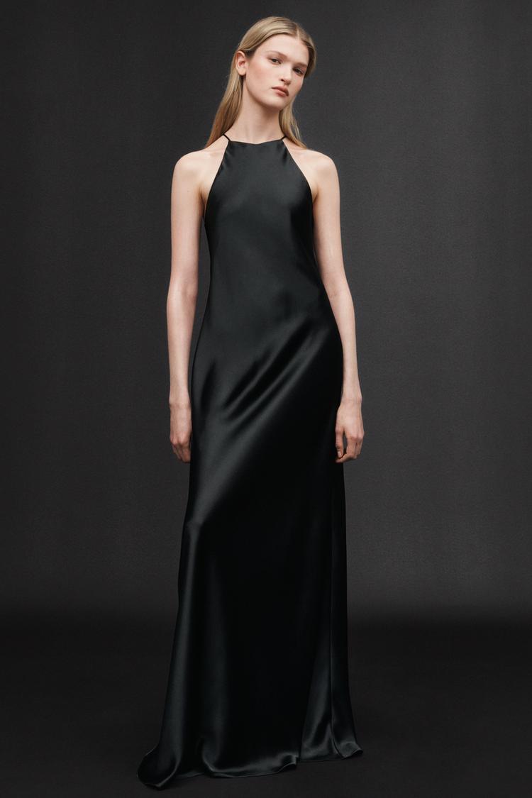 ROBE MI-LONGUE SATINÉE 50E ANNIVERSAIRE