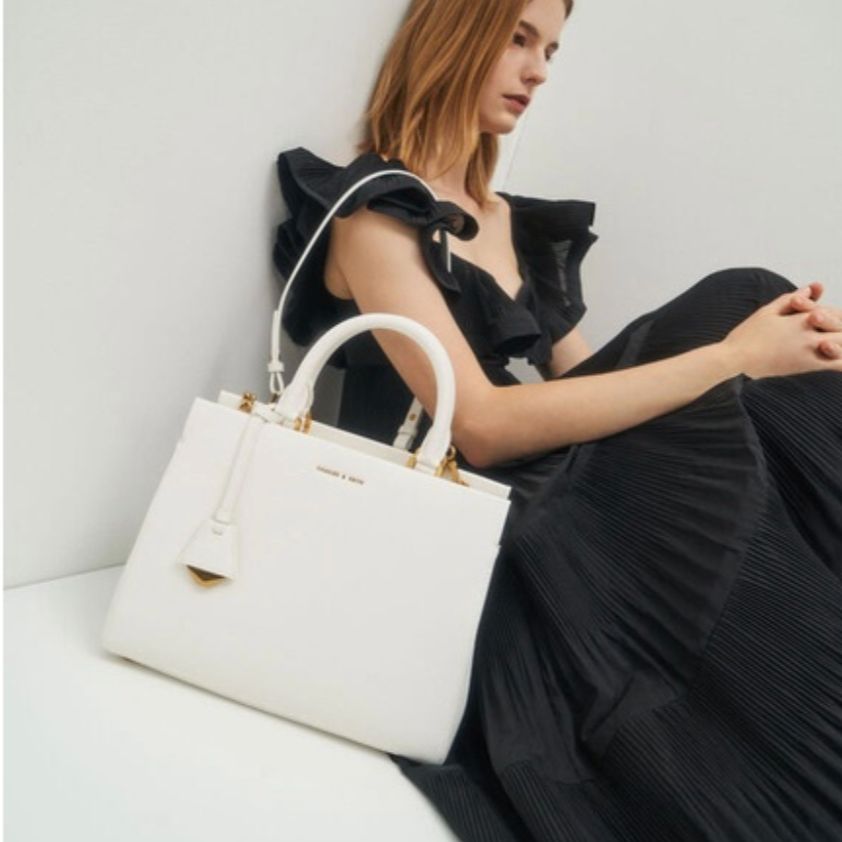 CHARLES & KHEITH SAC À MAIN STRUCTURÉ MIRABELLE - IVOIRE